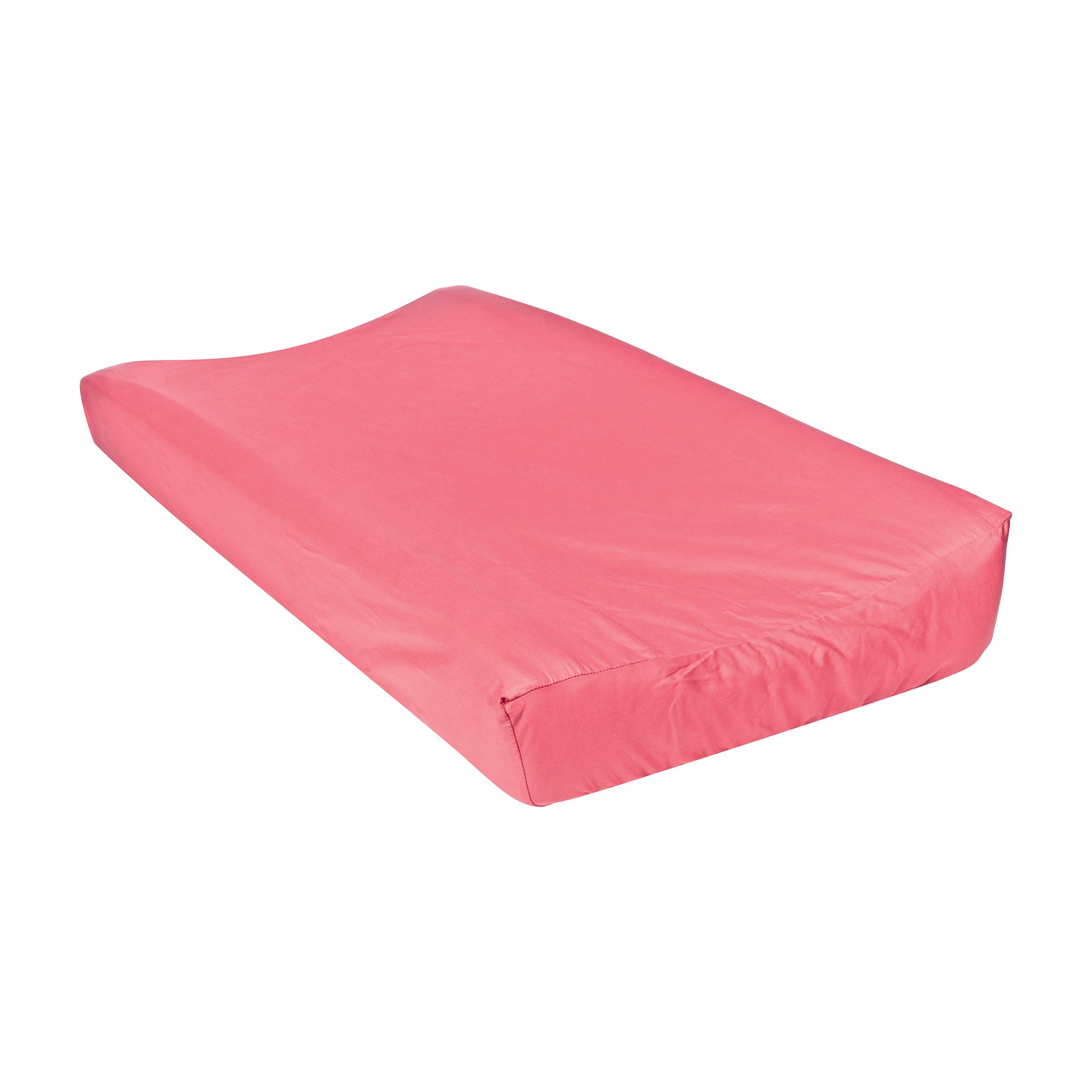 Trend Lab Waverly Pom Pom Play Changing Pad Cover - Soft Coral Baby Changing Table Cover with Decorative Pom Poms | Perfect for Nursery, Baby Shower Gifts & Diaper Changing Stations