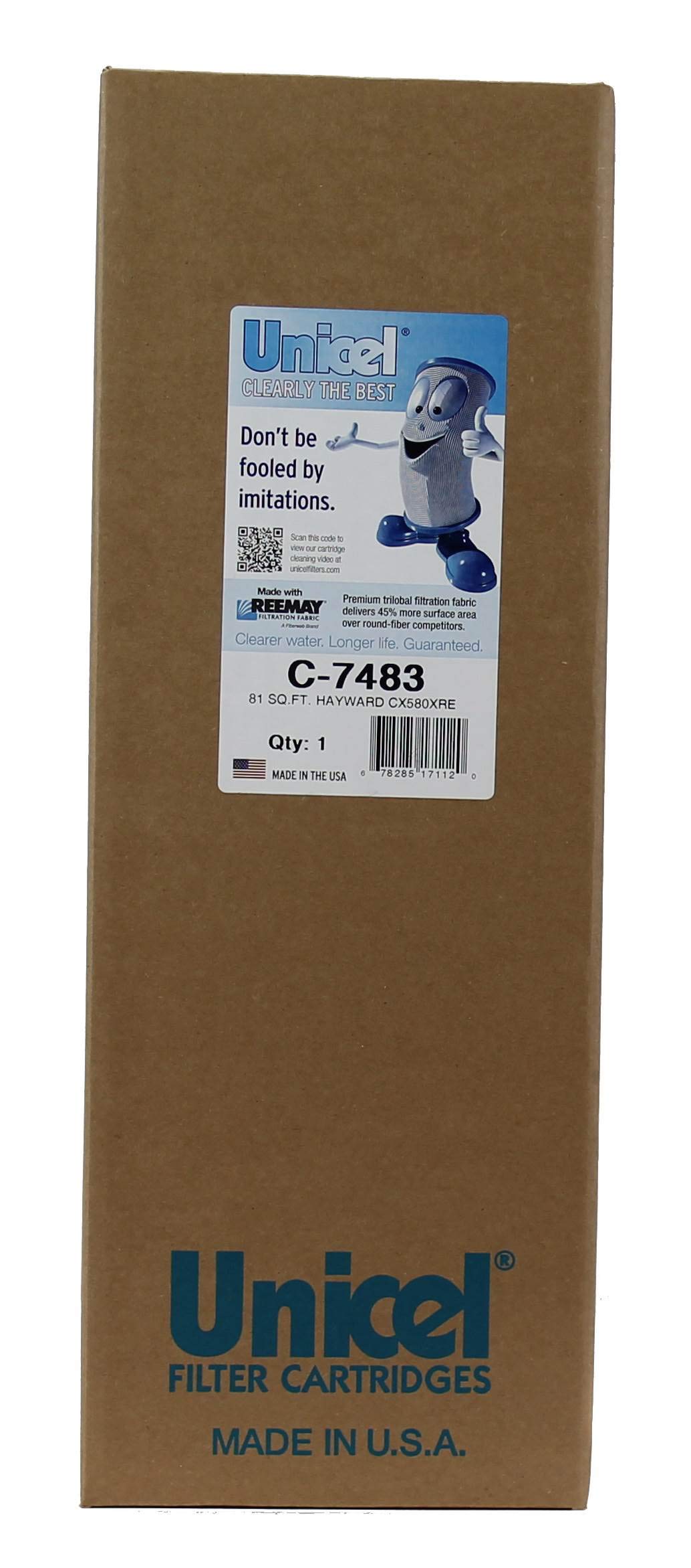 Unicel C-7483 81 Sq Ft Pool Filter Cartridge Replacement - 176 Pleats, Compatible with Hayward Pool Filters (2 Pack) - Perfect for Inground & Above Ground Swimming Pools, Spas, and Hot Tubs