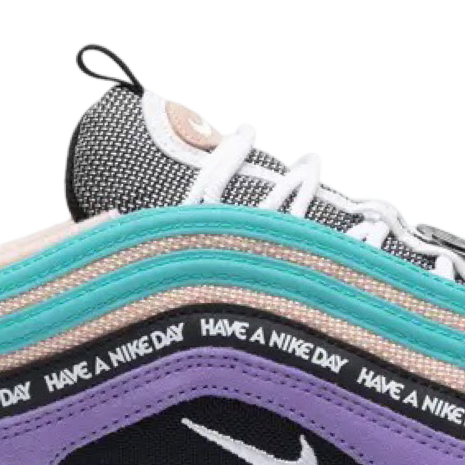 Nike Air Max 97 'Have A Nike Day' Sneakers - Black/Clear Emerald/White Colorway | Running Shoes for Men & Women | Perfect for Gym, Workouts & Casual Wear