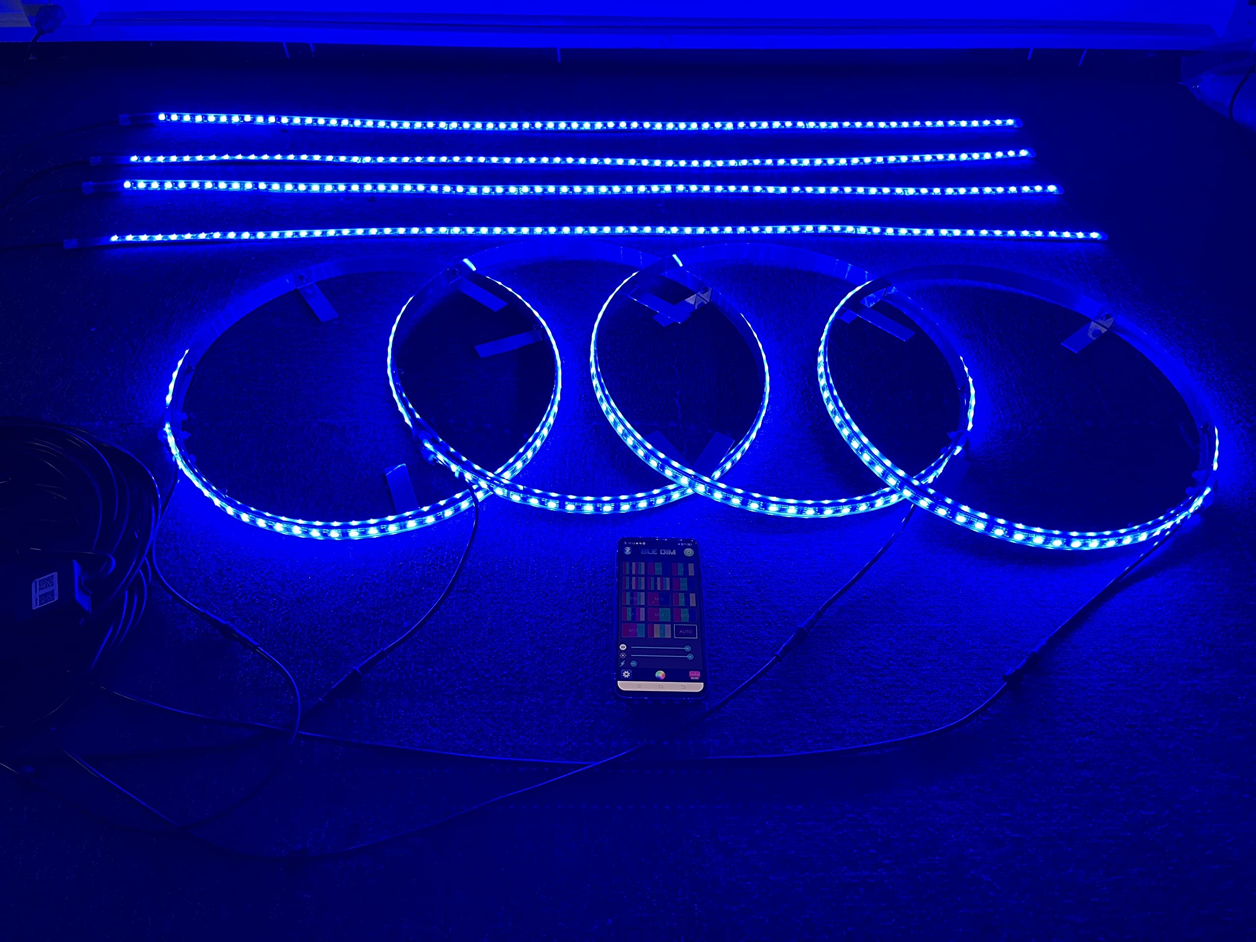 (8PCS KIT) Sando Tech RGB Multi-Color LED Wheel Lights & Underglow Kit - 4x15.5