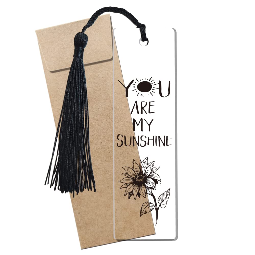 You Are My Sunshine Inspirational Bookmark - Thoughtful Gift for Women, Girls, Book Lovers, Sisters & Friends - Perfect for Reading, Birthdays, Anniversaries & Book Club Gifts