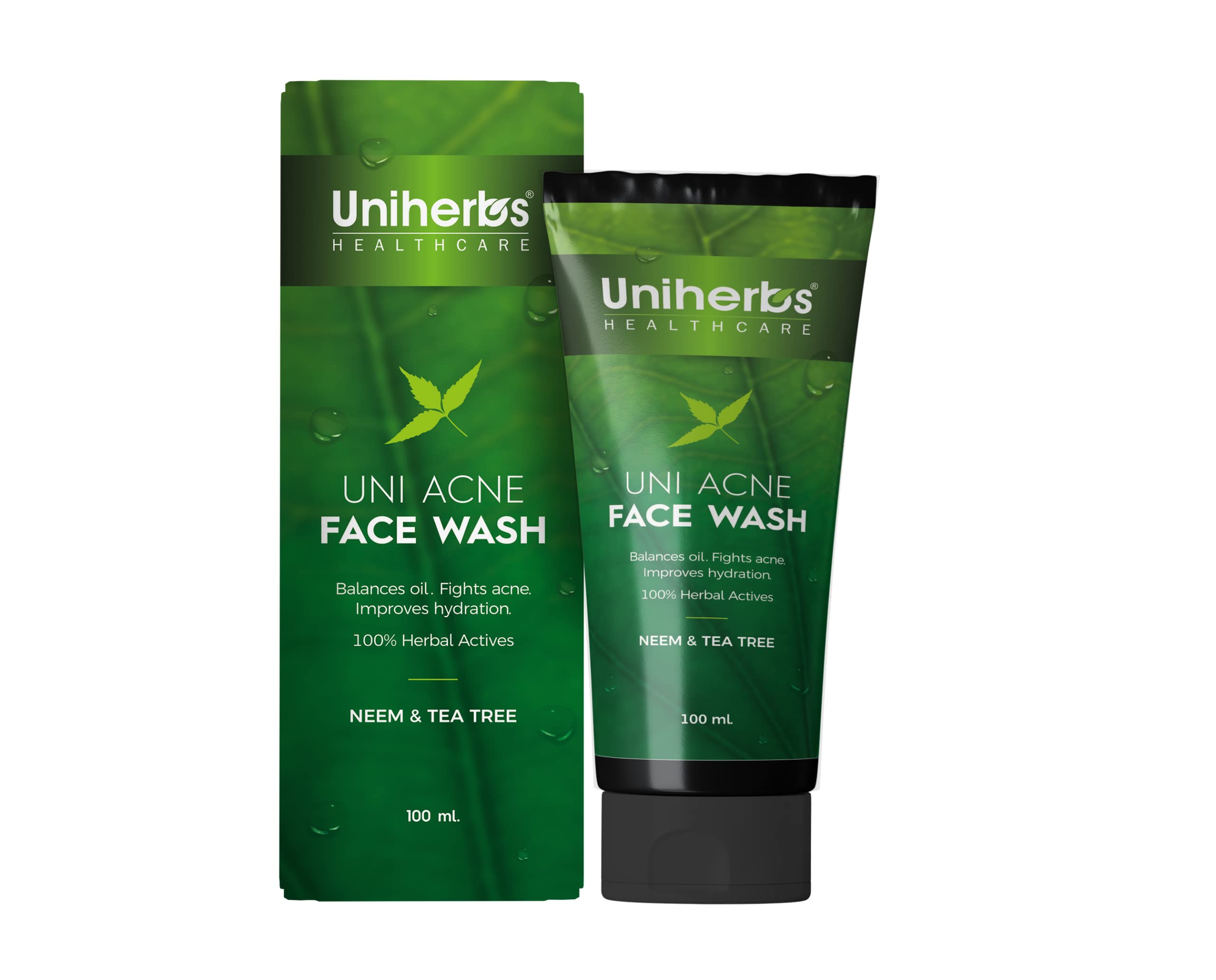 Uni Acne Face Wash for Men & Women - 100ml Anti-Acne Cleanser with Pimple Treatment | Refreshing Daily Facial Cleanser for Oily & Acne-Prone Skin | Perfect for Morning & Night Skincare Routine