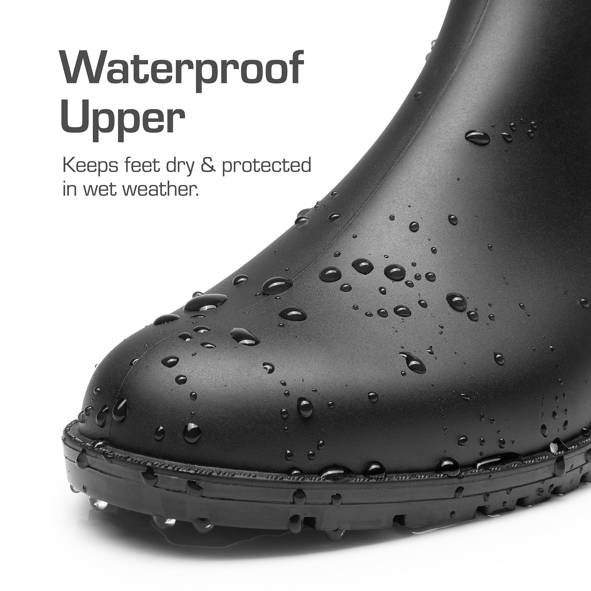 DREAM PAIRS Women's Waterproof Ankle Rain Boots - Slip On Chelsea Short Boots with Elastic for Comfort | Lightweight Garden & Outdoor Shoes for Walking, Hiking, and Rainy Days