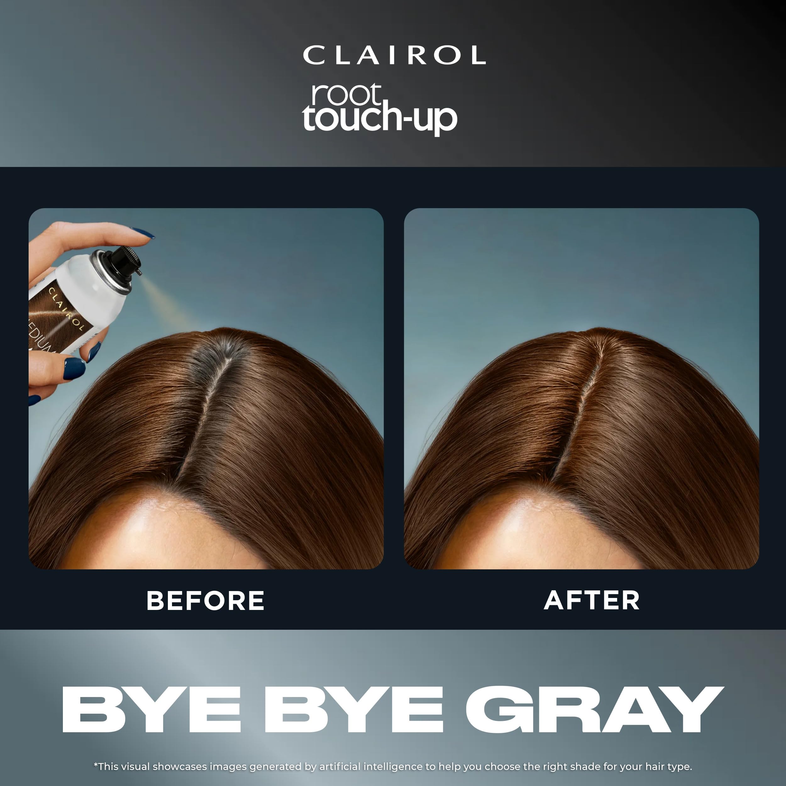 Clairol Root Touch-Up by Nice'n Easy Temporary Hair Color Spray - Black for Quick Root Coverage & Gray Hair Concealer (1 Pack) - Perfect for Touch-Ups Between Salon Visits & On-The-Go Use