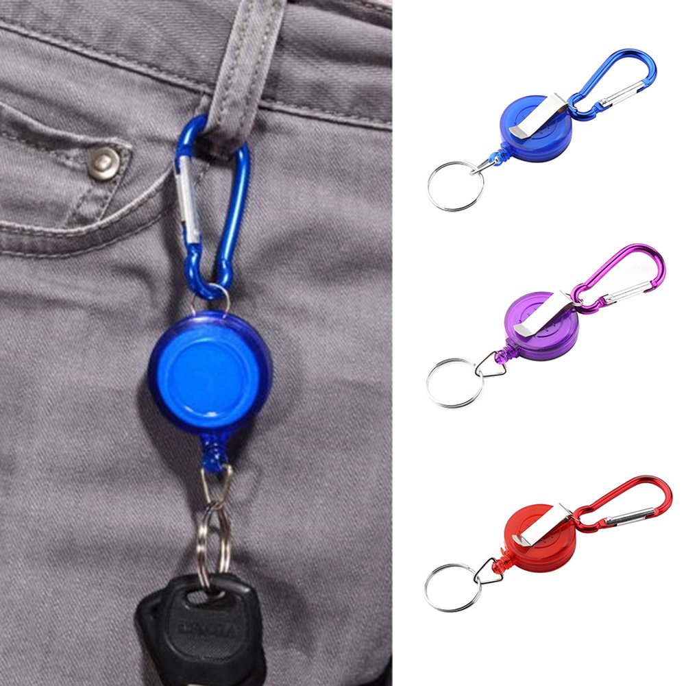 Retractable Ski Pass & ID Card Badge Reel Holder with Carabiner Clip - Perfect for Work, Events & Outdoor Activities - Great Gift for Mother's Day, Father's Day, Wedding, Anniversary, Party, Graduation, Christmas & Birthday