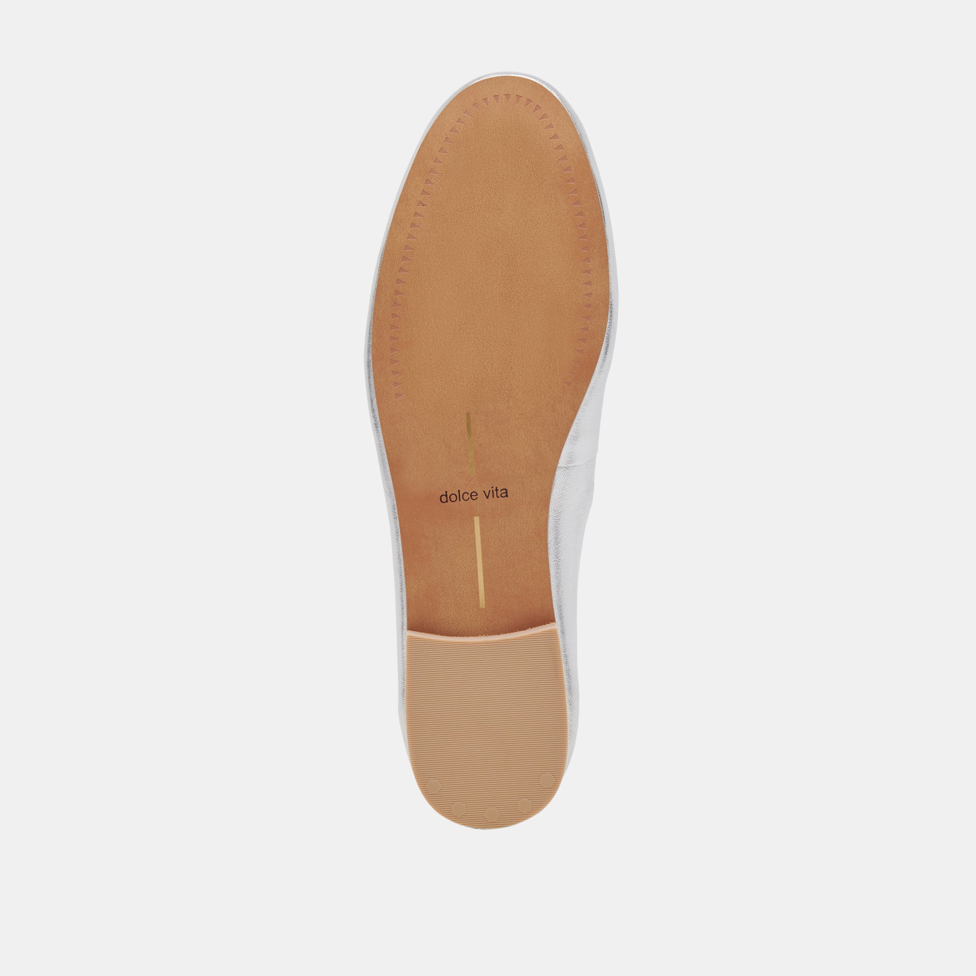 CARIN BALLET FLATS Women's Silver Metallic Leather Shoes - Comfortable & Stylish for Work, Office, and Casual Wear