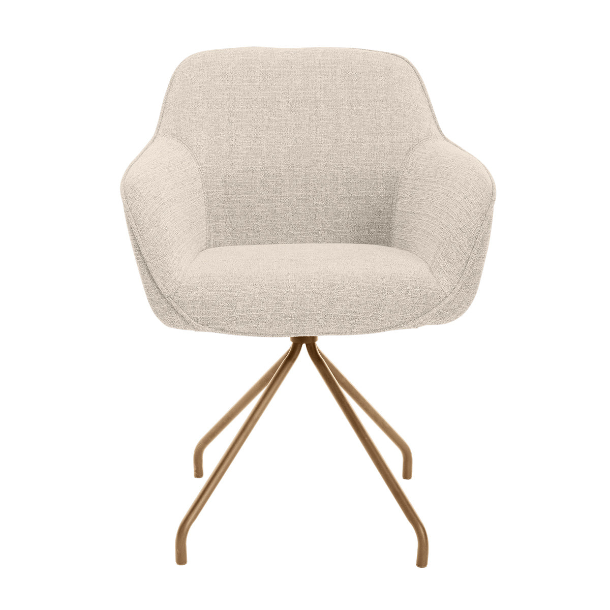 Levi Swivel Fabric Dining Arm Chair - Modern Upholstered Accent Chair for Kitchen, Dining Room & Office - Comfortable & Stylish Home Furniture