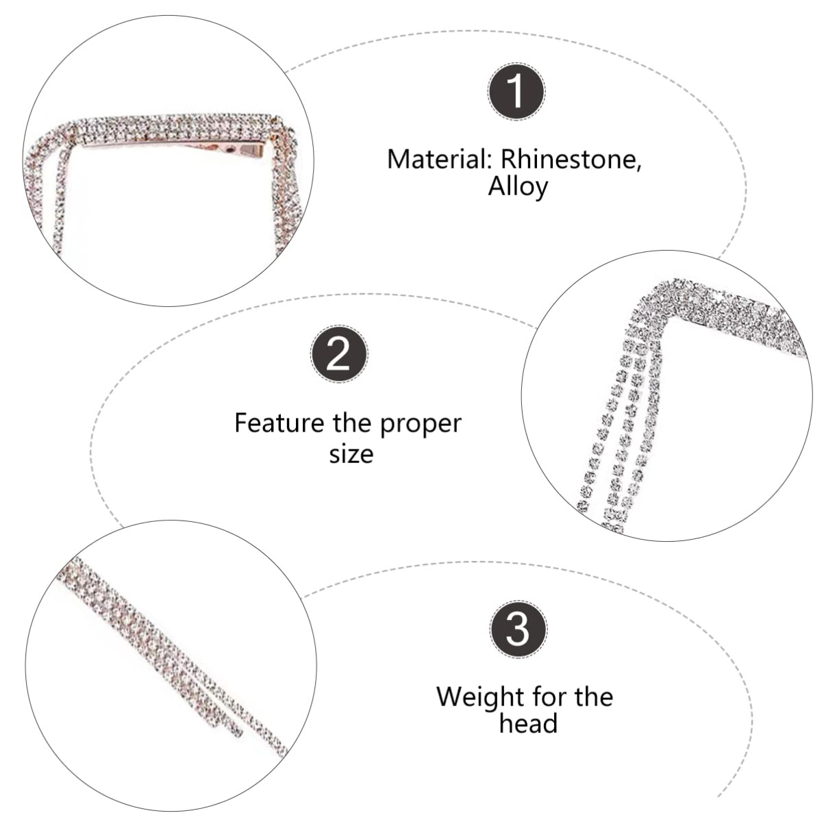 Beaupretty 2pcs Tassel Hair Clips for Women - Elegant Wedding Bridal Hair Accessories, Hair Jewelry Barrettes & Hair Chains - Perfect for Brides, Prom, Parties & Special Occasions