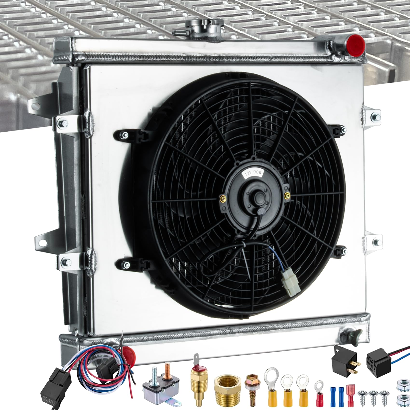 High-Performance Aluminum Radiator for Toyota 4Runner & Pickup 2.4L L4 (1984-1995) - 3-Row Cooling System with 14