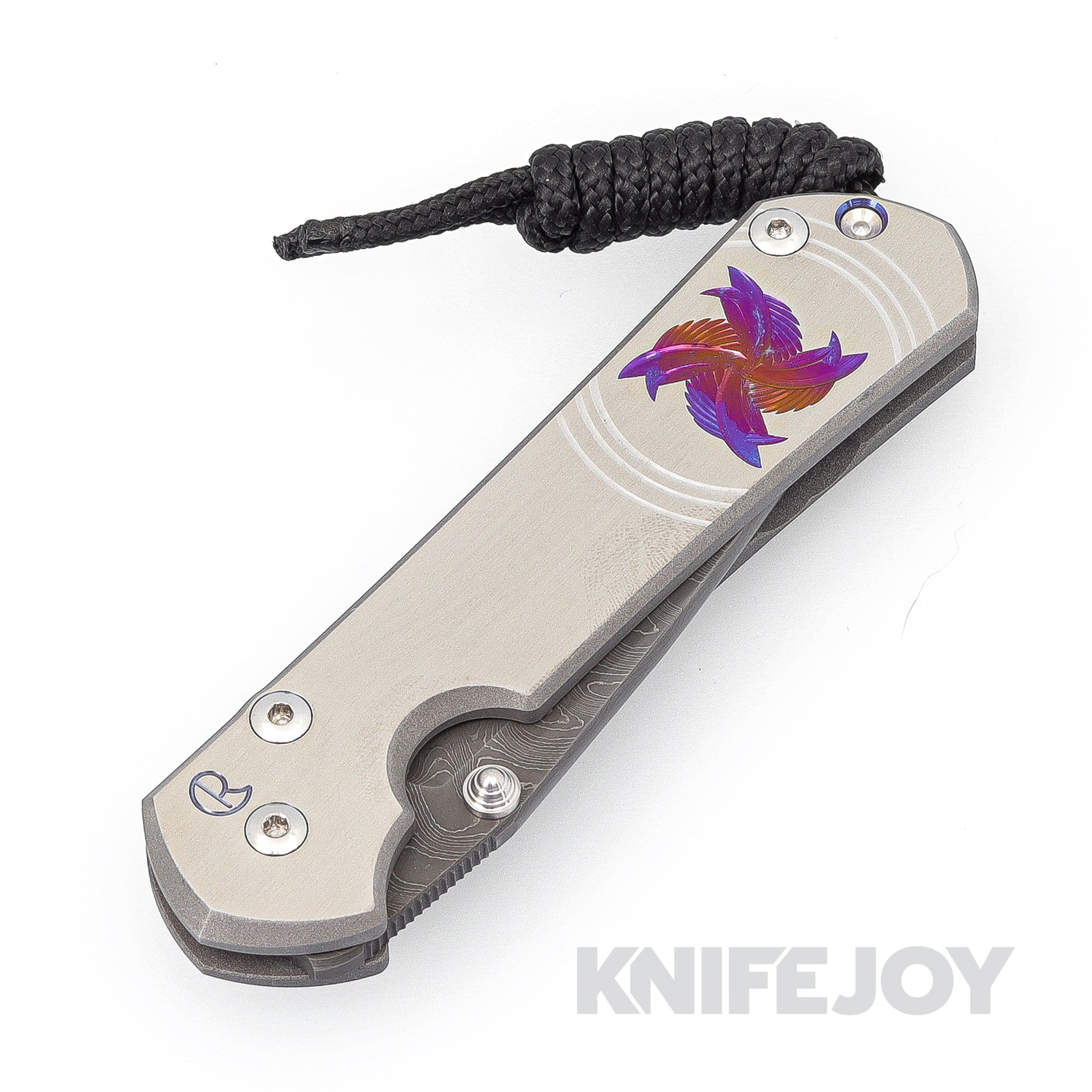 Chris Reeve Knives Small Sebenza 31 Drop Point Folding Knife - Boomerang Damascus Steel Blade & Unique Handle Design - Perfect for EDC, Camping, Hunting and Outdoor Adventures