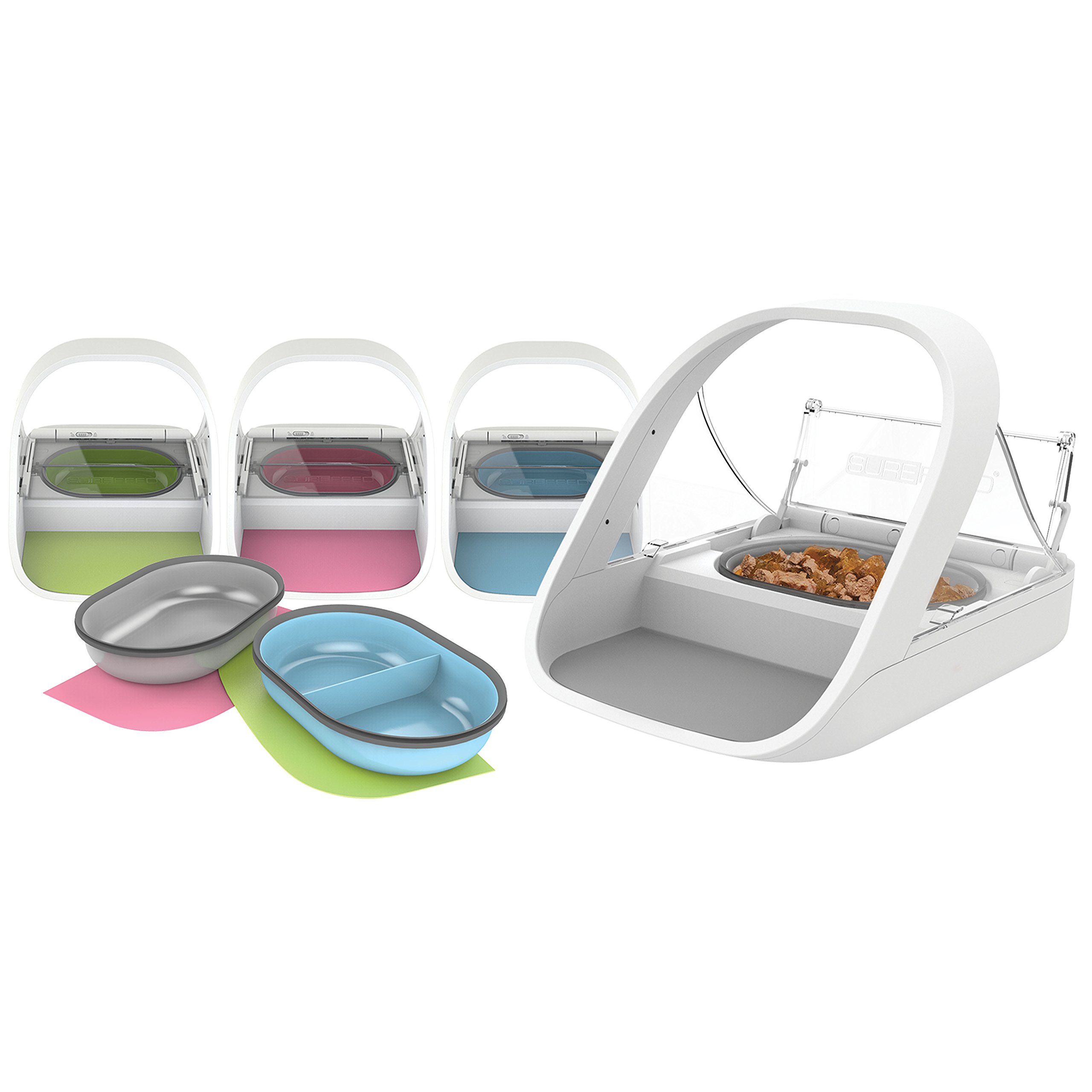 Premium Non-Slip Green Mat & Bowl Set for Pets - Durable Feeding Solution for Dogs and Cats at Home or Travel