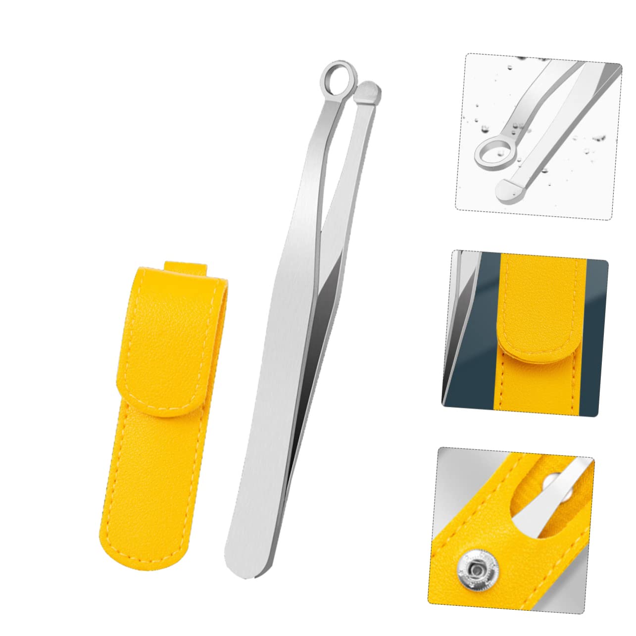 Waterproof Stainless Steel Nose Hair Trimmer - Compact Round Head Design for Easy Grooming, Travel & Makeup Bag Essentials
