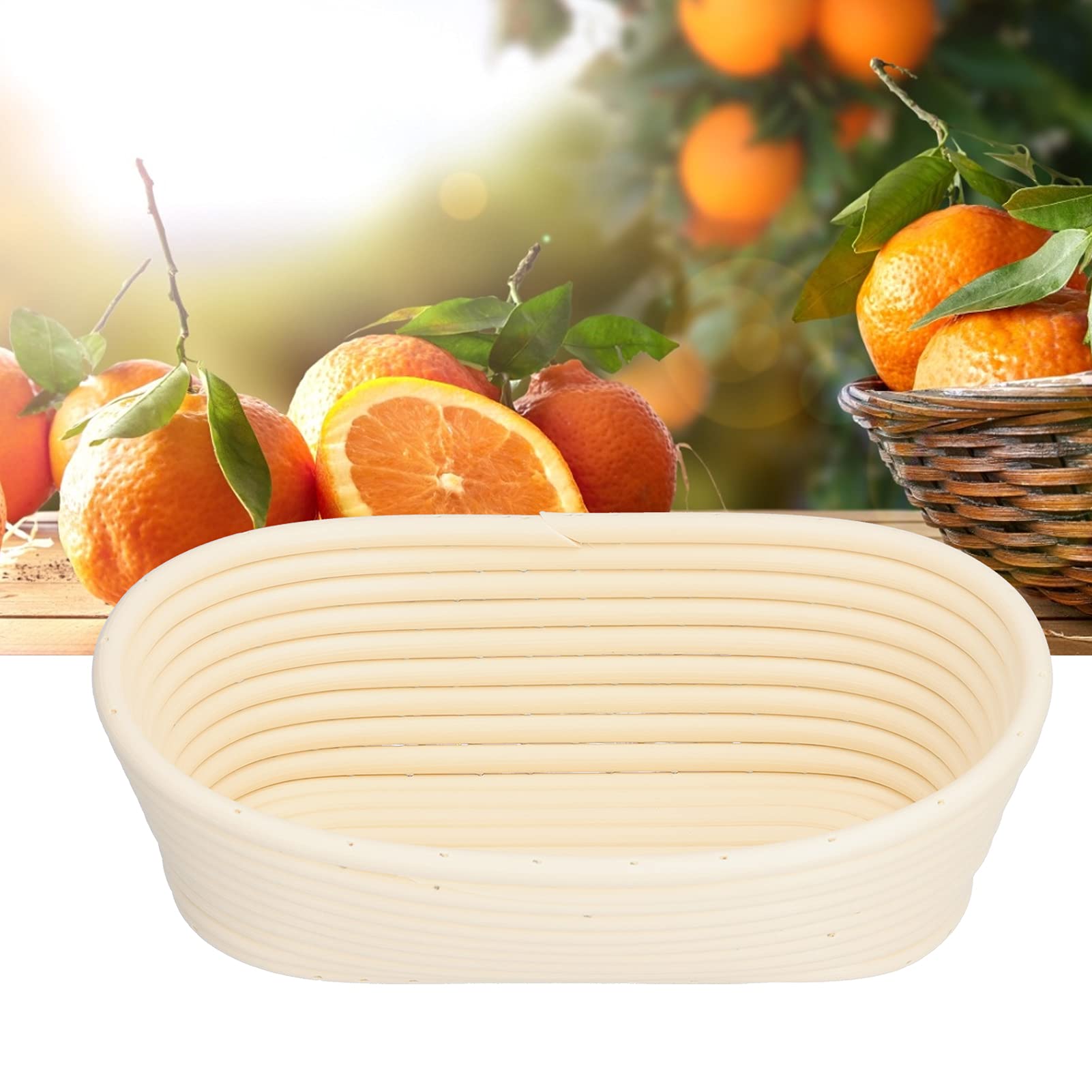 Premium Fermentation Basket for Bread Proofing - Easy to Clean, Washable Dough Bowl - Innovative Oval Shape Baking Mold for Home Kitchen & Professional Bakeries (25x15x8cm, Off-White) | Perfect for Sourdough, Artisan Bread & Pastry Making