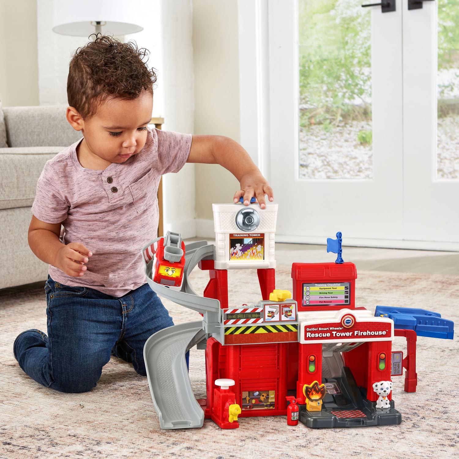 VTech Go! Go! Smart Wheels Rescue Tower Firehouse Playset - Interactive Learning Toy for Toddlers & Kids - Perfect for Pretend Play, Firefighter Role Play & Early Childhood Development