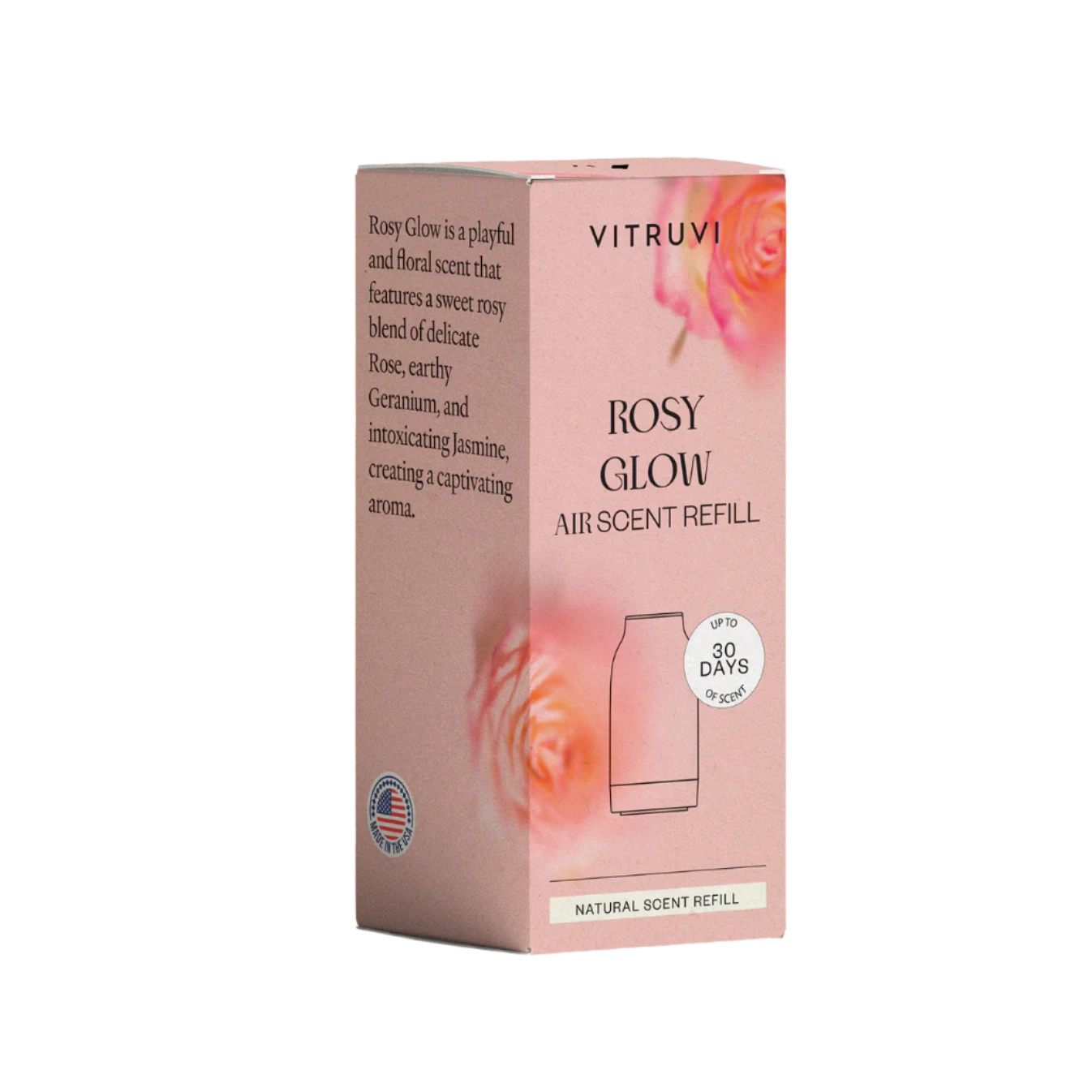 Rosy Glow Essential Oil Diffuser - Waterless Aromatherapy Diffuser for Home & Office - Perfect for Relaxation, Stress Relief & Better Sleep