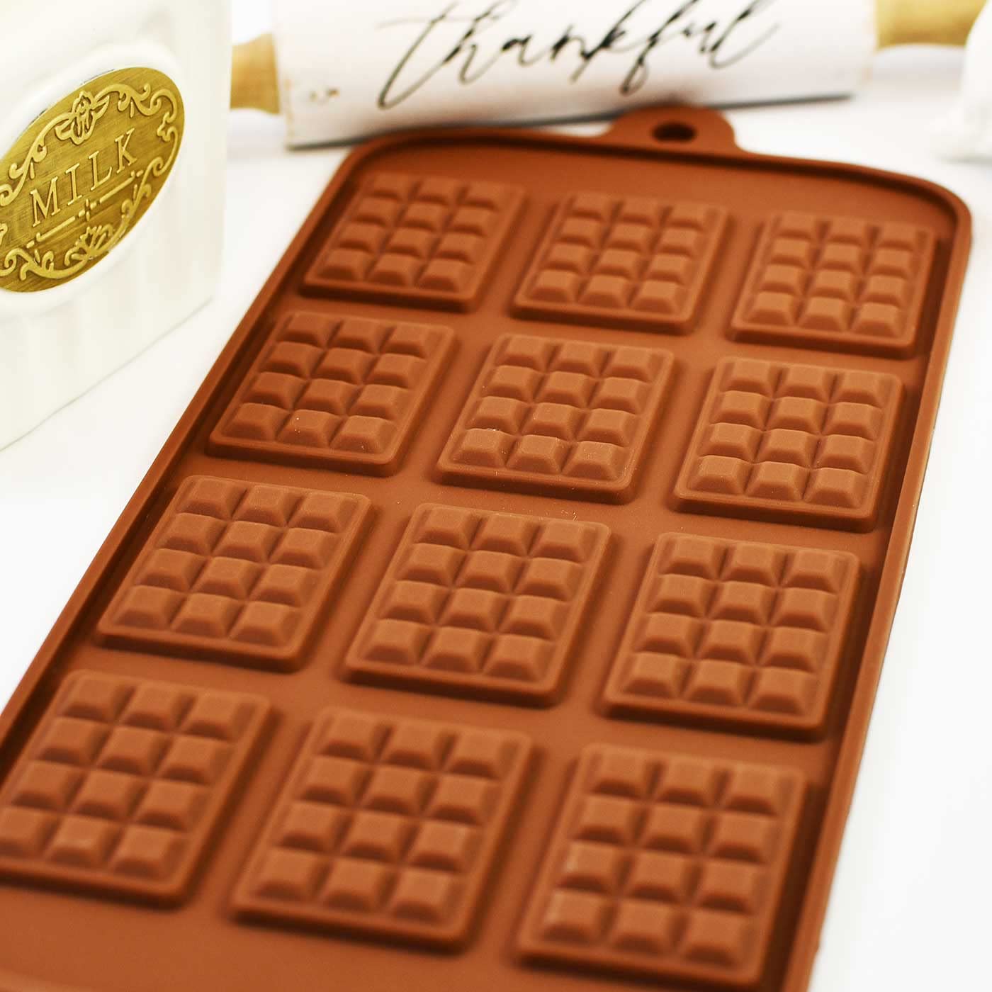 Thin Mini Waffle Chocolate Chip Cookie Silicone Mold (2-Pack) - Food Grade, Dishwasher Safe & Heat Resistant - Perfect for Baking Waffles, Cookies, Candies & Fondant - Great for Home Baking, Party Treats & Gift Making
