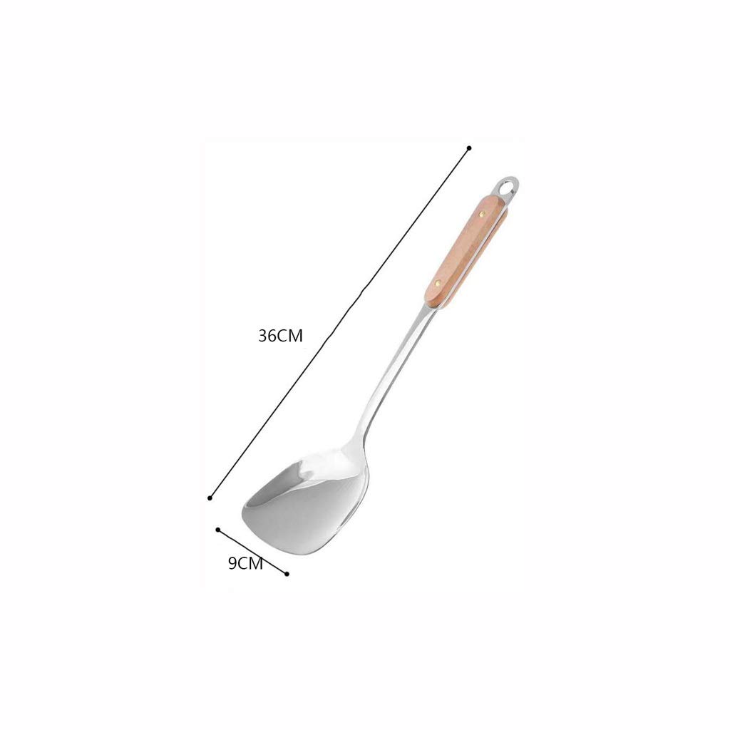 Premium Stainless Steel Spatula with Wooden Handle - Heat-Resistant Metal Turner for Cooking, Flipping Pancakes & Eggs - Perfect for Grilling, Baking & Everyday Kitchen Use