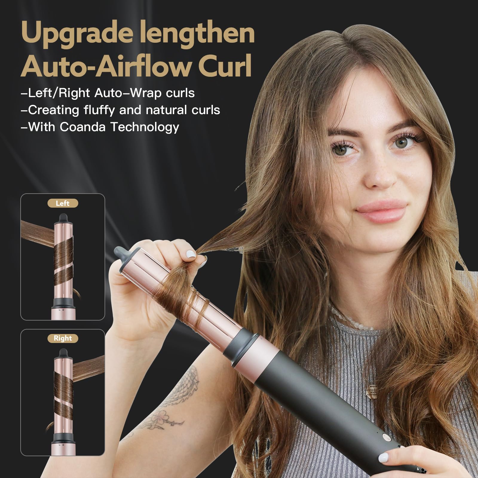 Professional Hair Dryer Brush & Hot Air Styling Tool - 4-in-1 Ionic Blow Dryer with 1.25