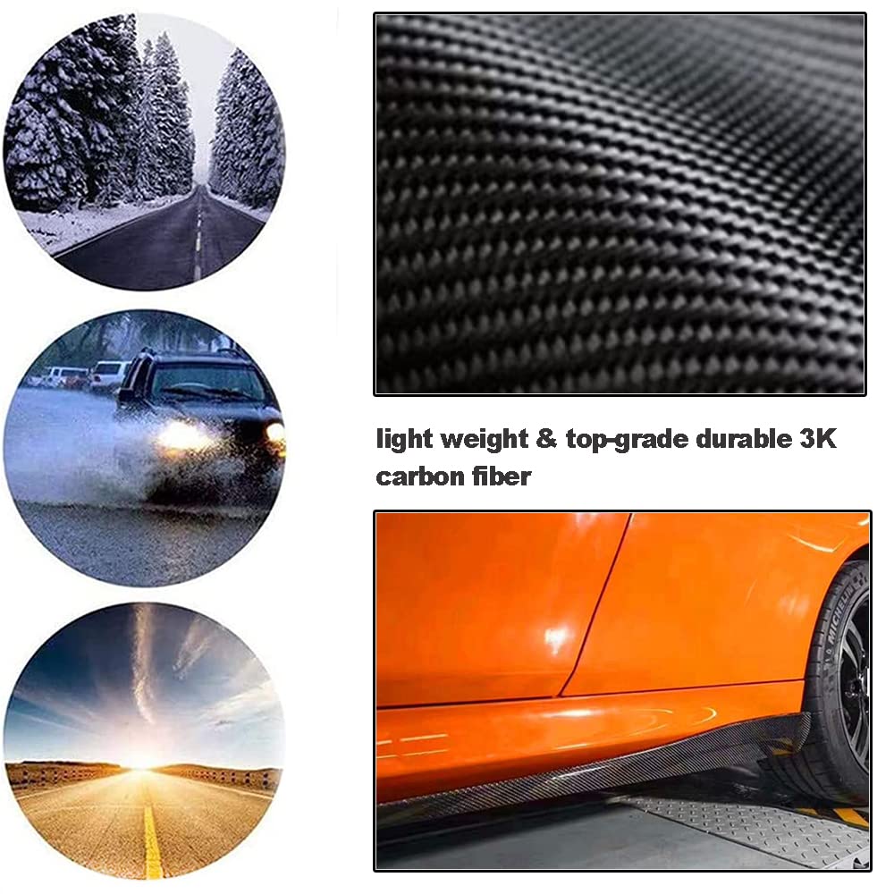 Carbon Fiber Side Skirts for BMW 4 Series F82 M4 Coupe 2014-2019 | Rocker Panel Extensions & Side Trim Spoiler | OEM Style Upgrade for Enhanced Aerodynamics & Sporty Look | Perfect for Car Shows & Performance Tuning