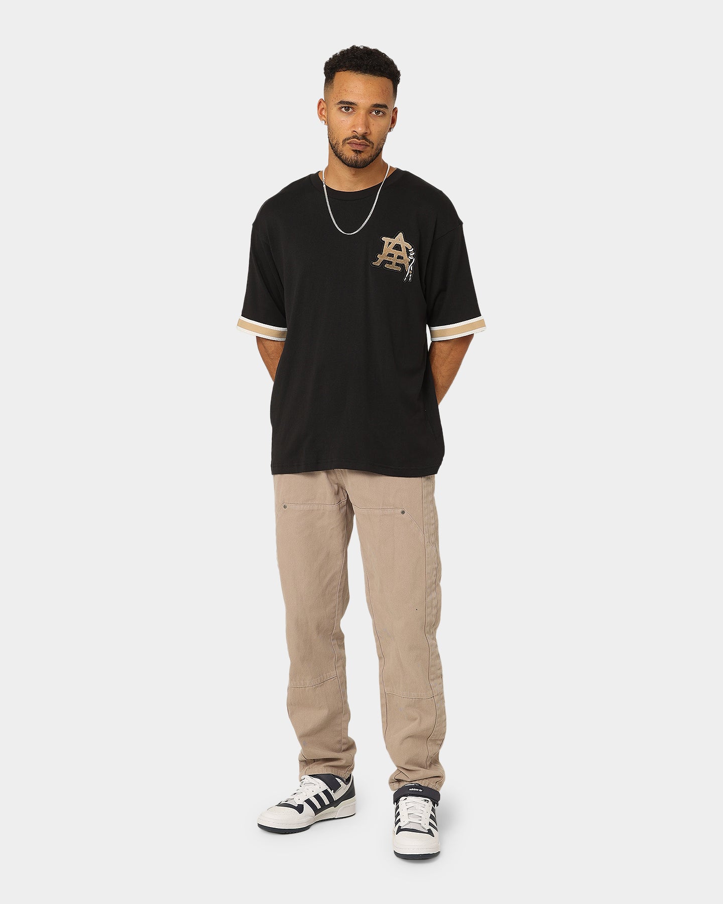 Adidas MC Badge T-Shirt for Men - Black Cotton Short Sleeve Tee - Casual Wear & Street Style Outfits