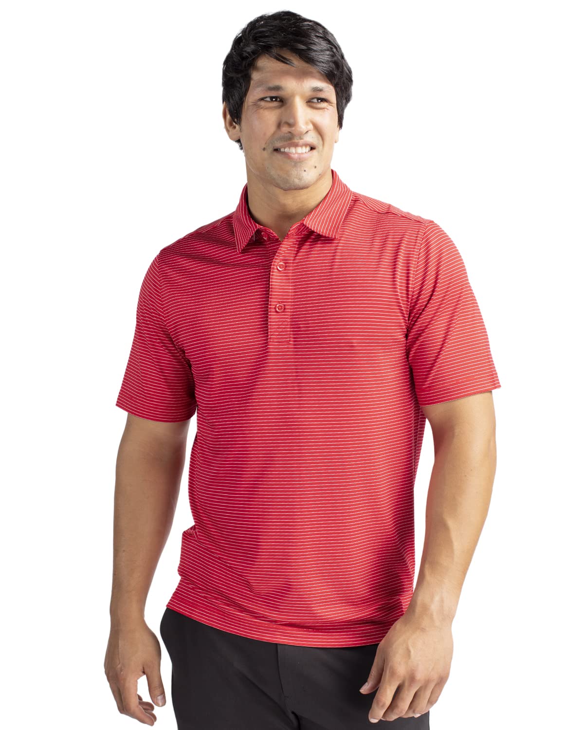 Cutter & Buck Men's Forge Polo Shirt - Striped Style for Golf & Business