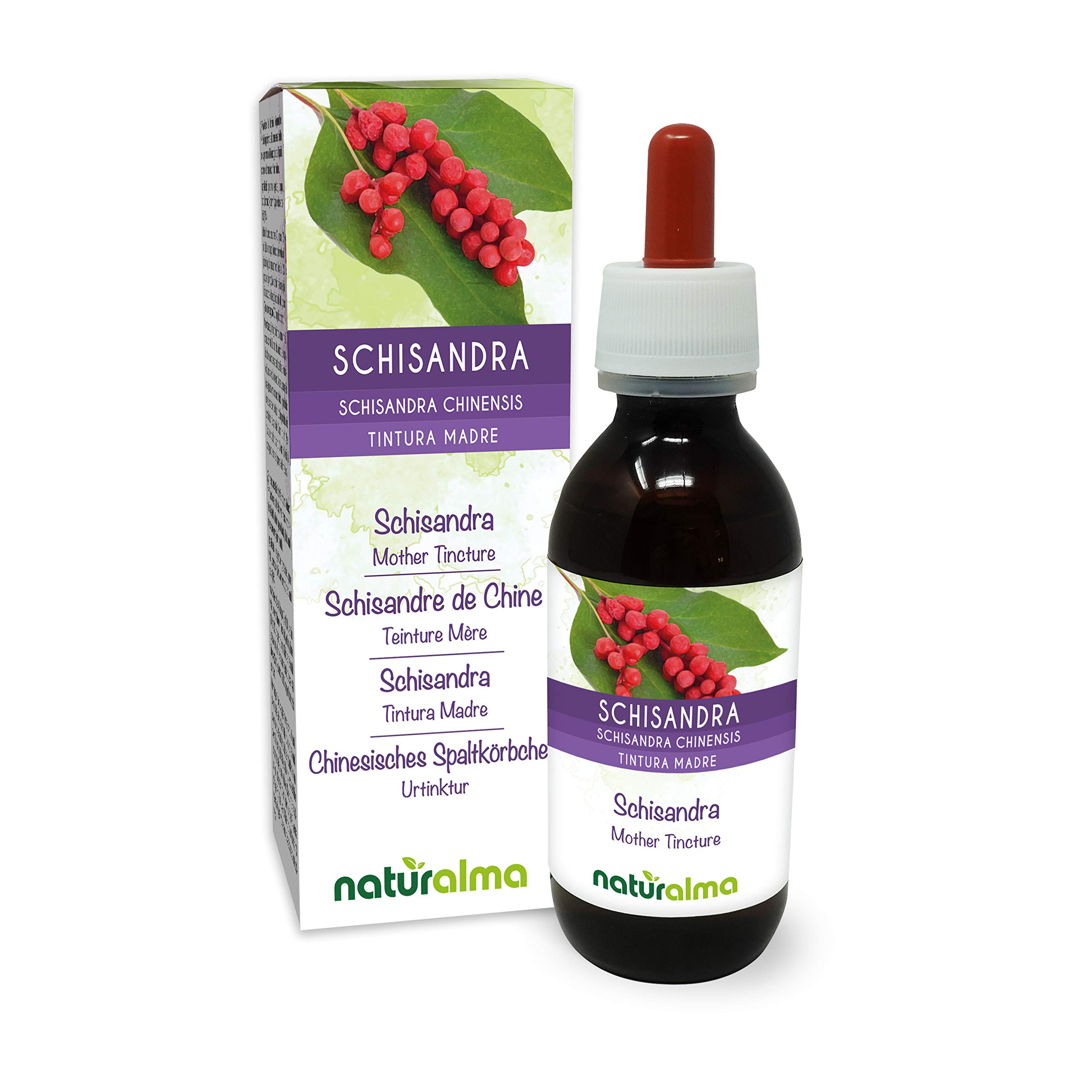 Organic Schisandra Chinensis Berry Alcohol-Free Liquid Extract Drops 120ml - Vegan Food Supplement - Immune Support & Stress Relief - Perfect for Smoothies, Teas & Wellness Routines