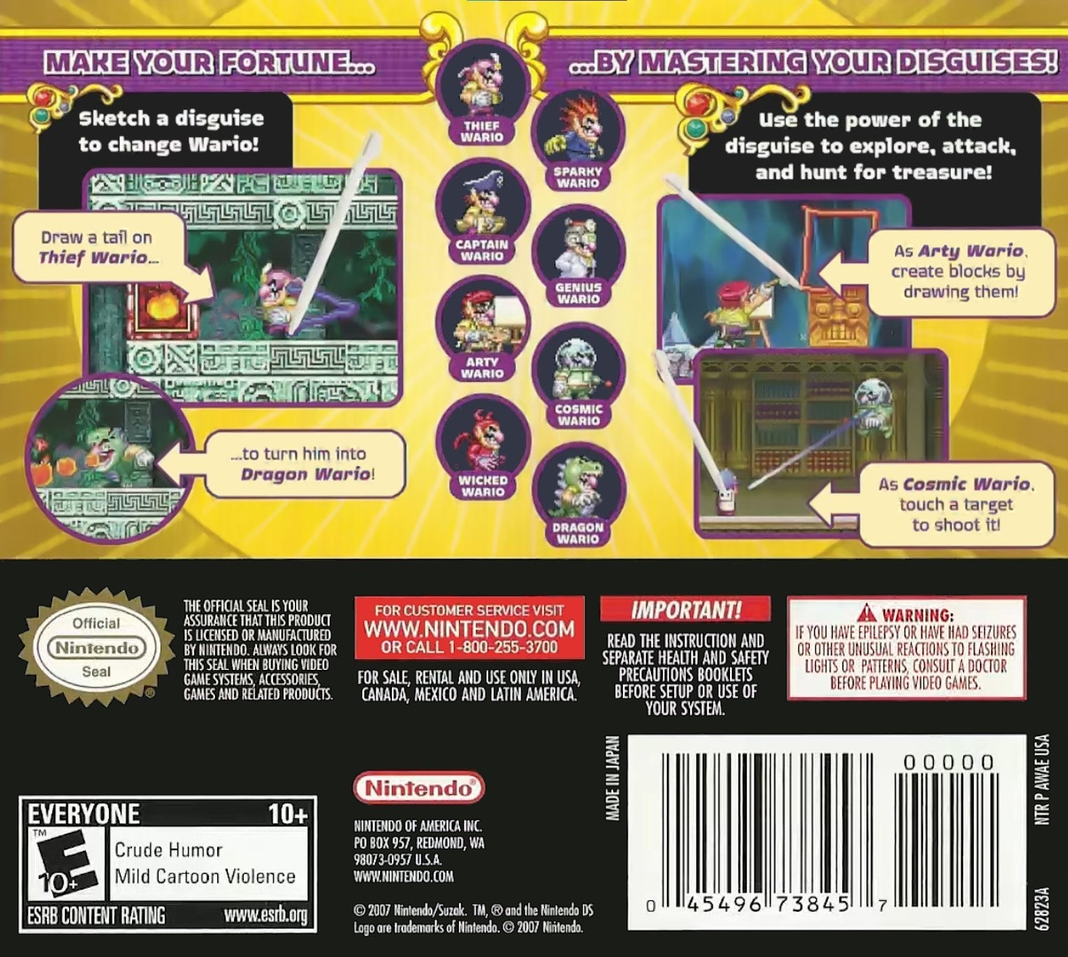 Wario: Master of Disguise - Nintendo DS Game | Action-Adventure Video Game for Kids & Adults | Perfect for Travel & Family Game Nights