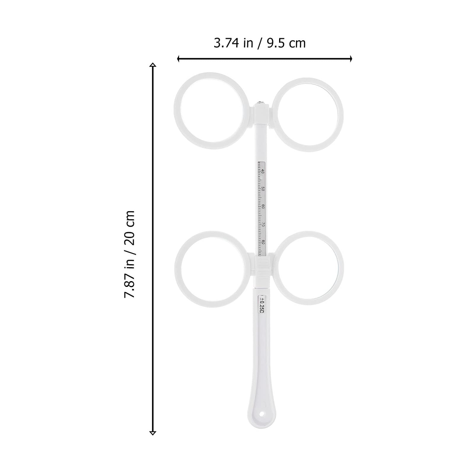 DOITOOL 4-Piece Optical Flipper Lens Set - Plastic Optometry Flippers with Scale for Eye Exams | Perfect for Optometrists, Eye Clinics & Vision Testing