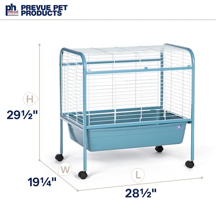Small Animal Cage with Rolling Stand - Portable Pet Home for Hamsters, Guinea Pigs & Rabbits - Perfect for Indoor Use, Playtime & Easy Cleaning