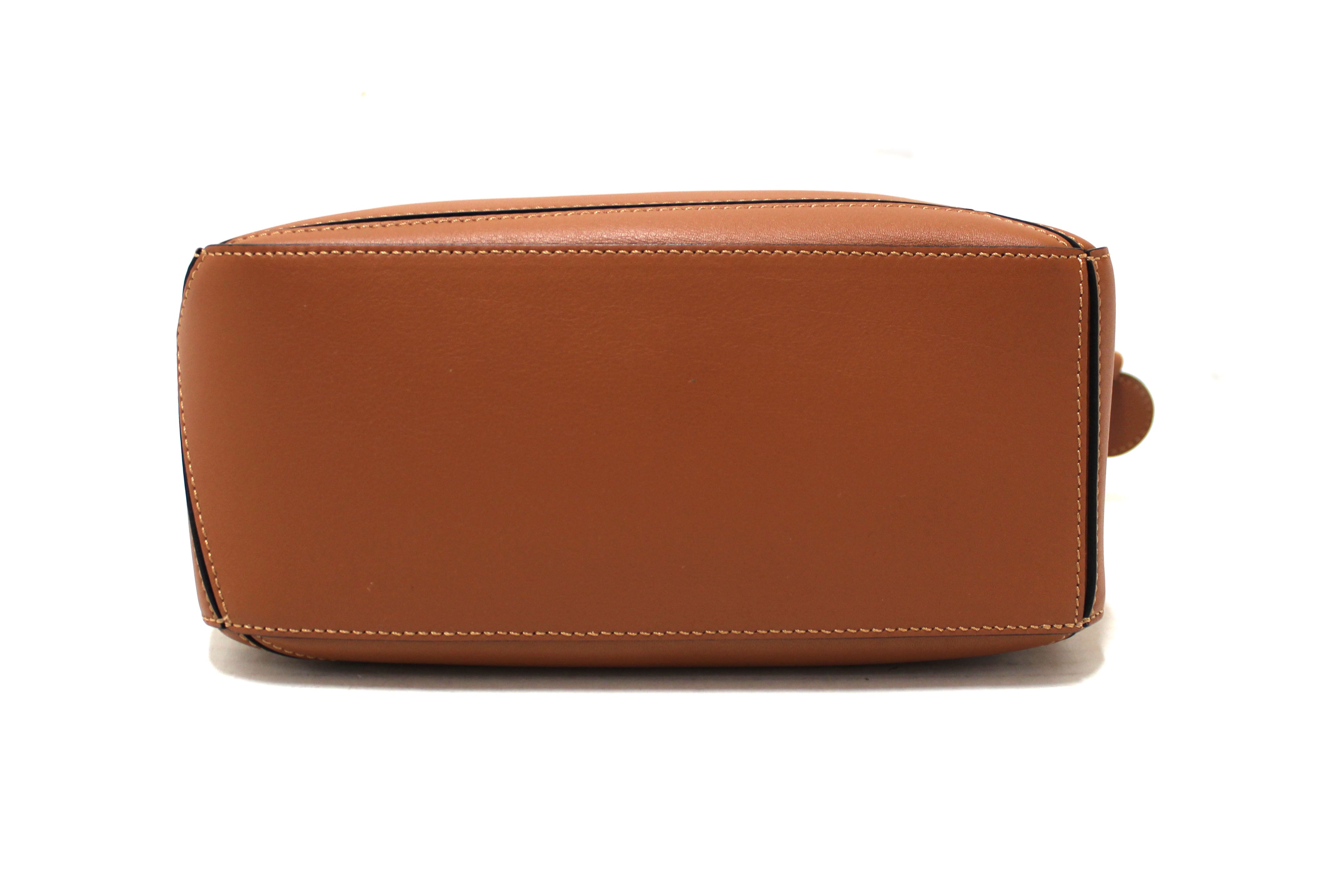 Authentic Loewe Small Puzzle Bag in Brown Calfskin Leather - Luxury Crossbody Handbag for Women, Perfect for Work, Travel & Everyday Use