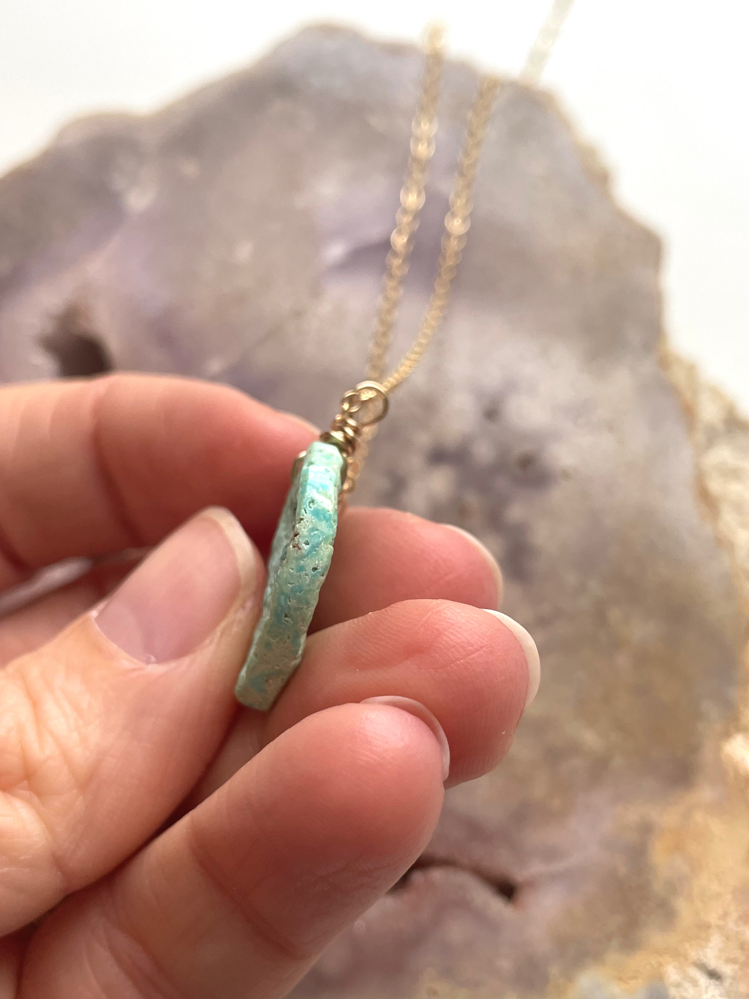 Authentic Arizona Turquoise Crystal Necklace - Handcrafted Jewelry for Women, Perfect for Gifts, Boho Fashion & Special Occasions