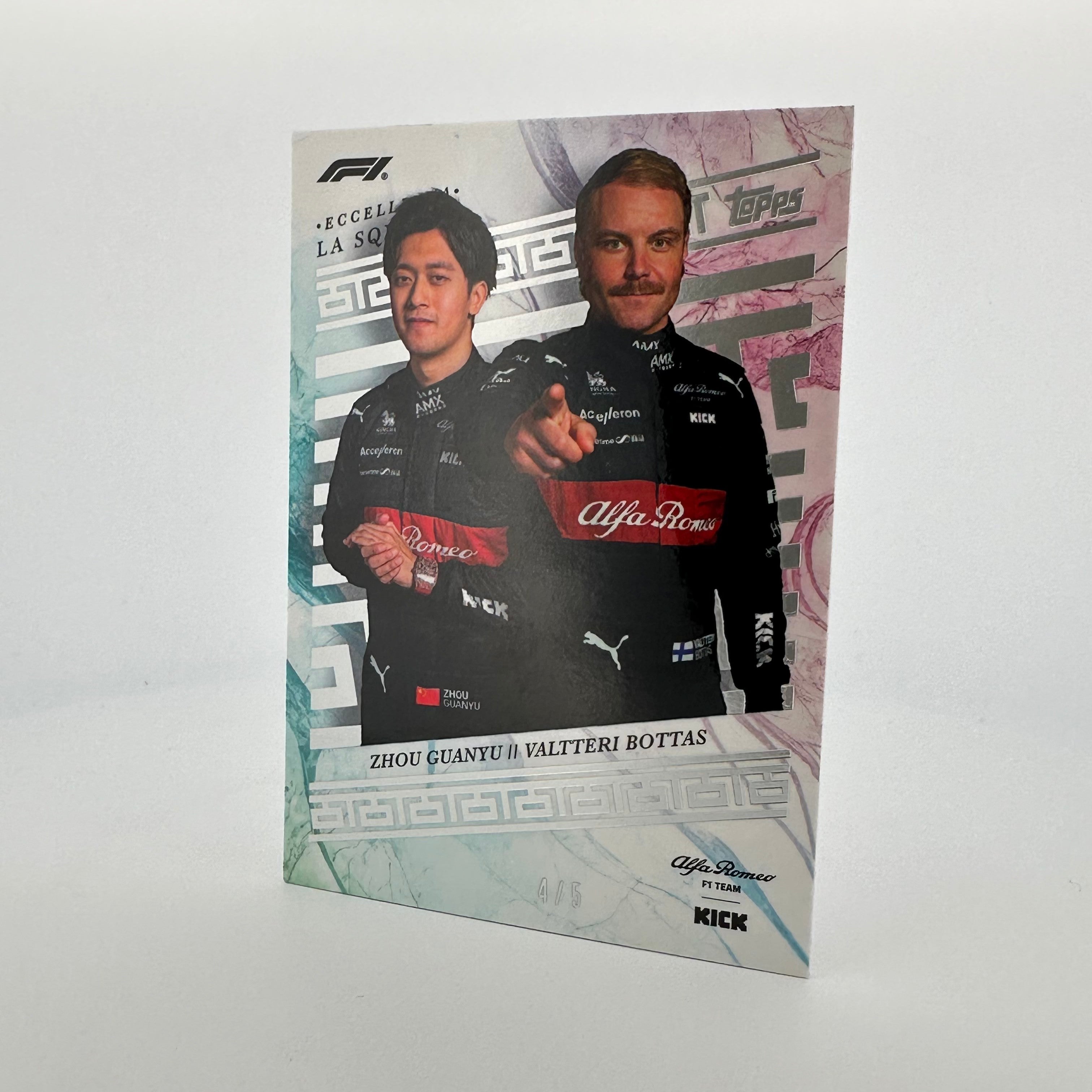 2023 Alfa Romeo F1 Team Bottas & Guanyu 4/5 Rainbow Eccellenza Squadra Racing Jacket - Official F1 Merchandise for Motorsport Fans