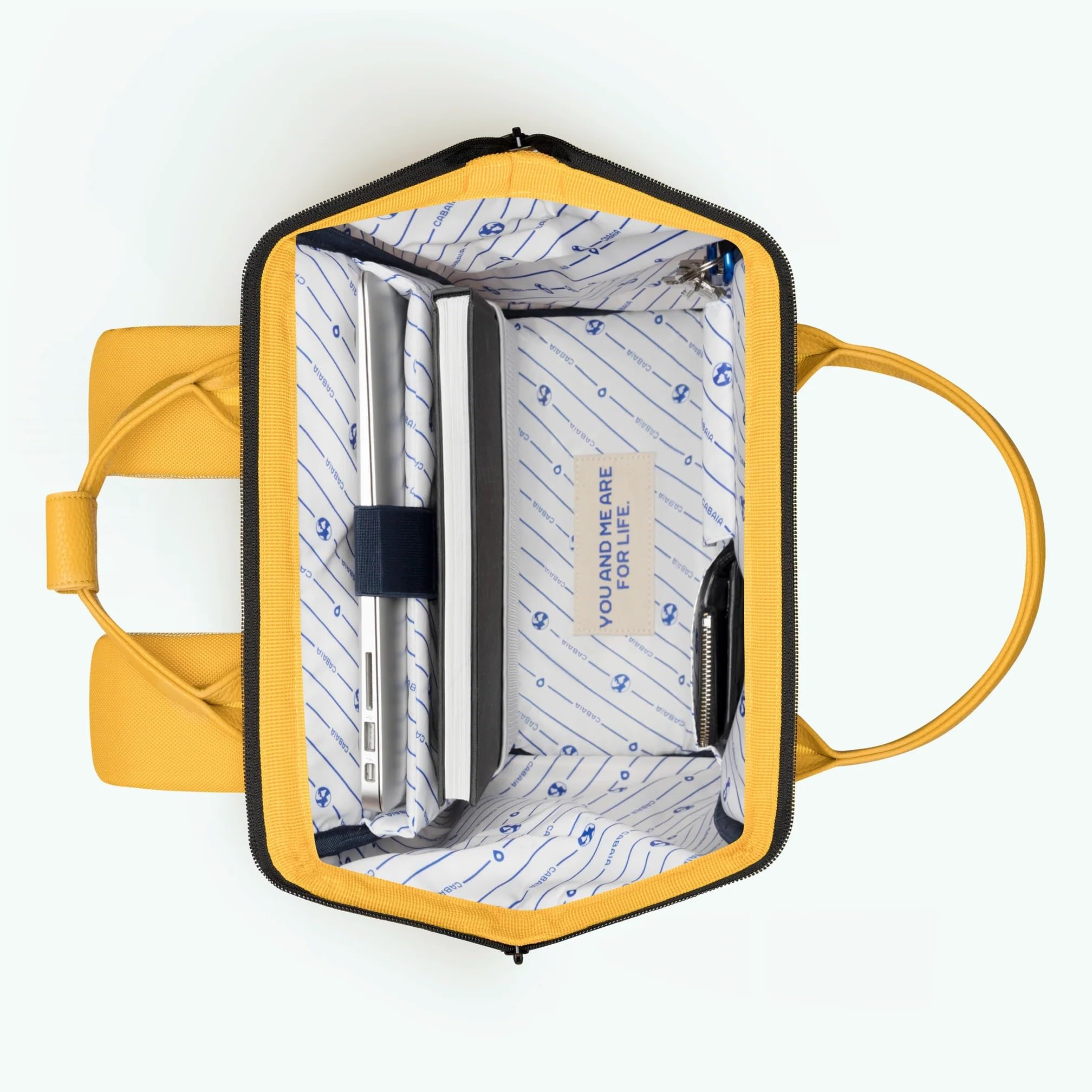 CABAIA Waterproof Backpack with 2 Pockets - Lifetime Warranty - Stylish Unisex Design for Men & Women - Perfect for School, Travel & Business - Vegan Certified - Great for Commuting, Office Work & Weekend Getaways