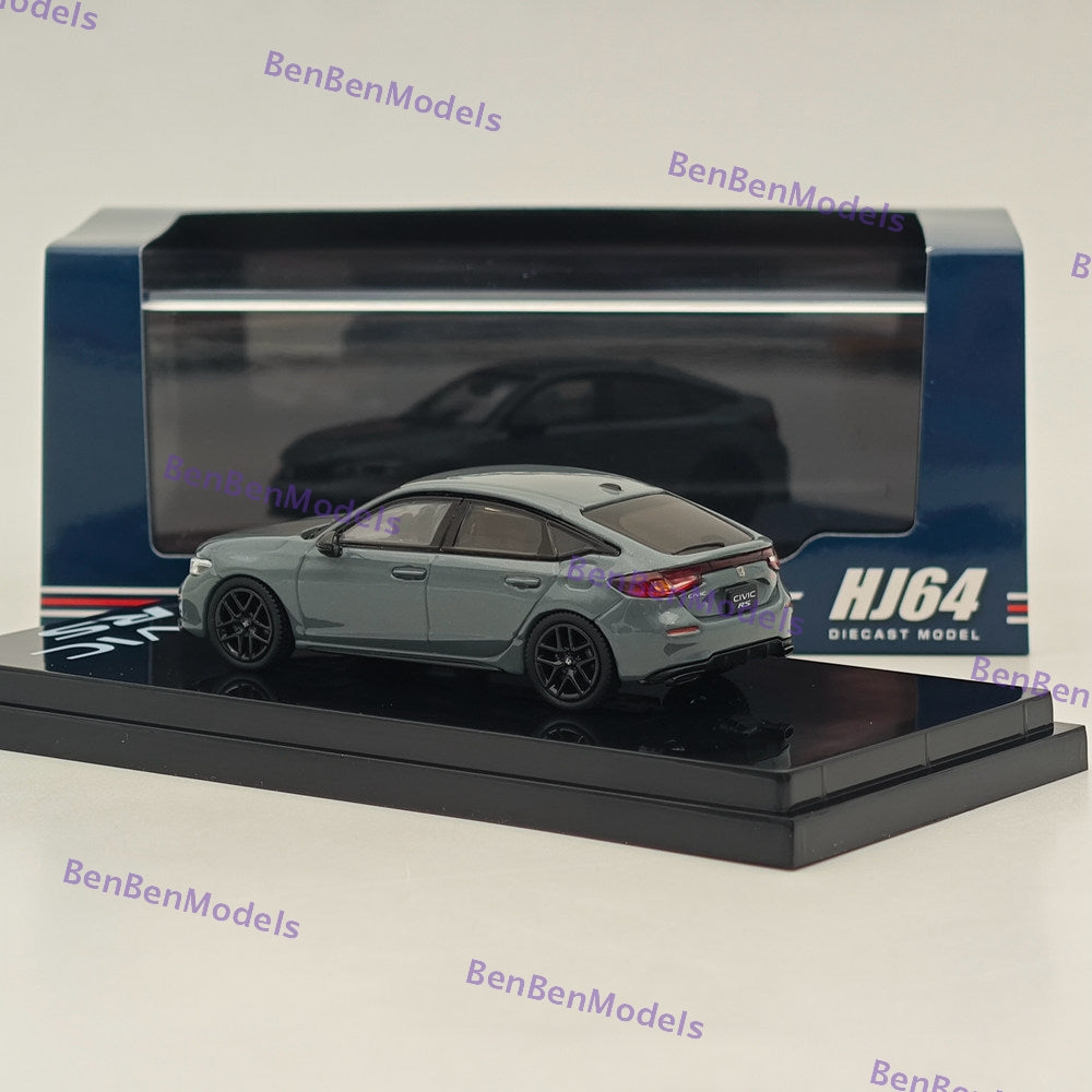 1/64 Scale Hobby Japan Honda Civic RS Sonic Gray Pearl Diecast Model Car HJ642046AGY - Perfect for Collectors, Display, and Gifts