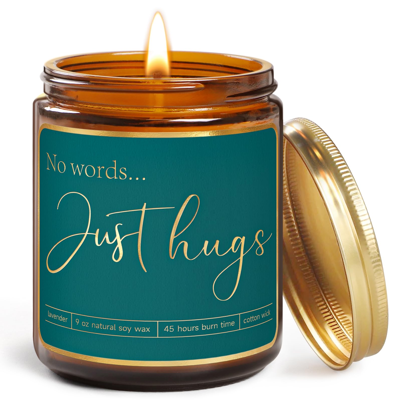 Sympathy Gifts for Loss of Loved One - Comforting Hug Sentiment Candle for Bereavement, Condolences & Get Well Soon - Thoughtful Memorial Gift for Grieving Friends & Family - Perfect for Funerals, Memorial Services & Comforting Loved Ones