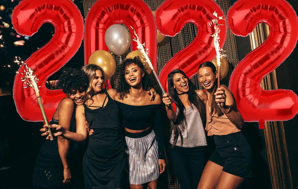 42 Inch Red Graduation Balloons 2022 - Party Decorations for NYE, Graduation Ceremony & Celebration - Bulk Red Balloon Supplies for Wall Decor, Photo Backdrops & Festive Events