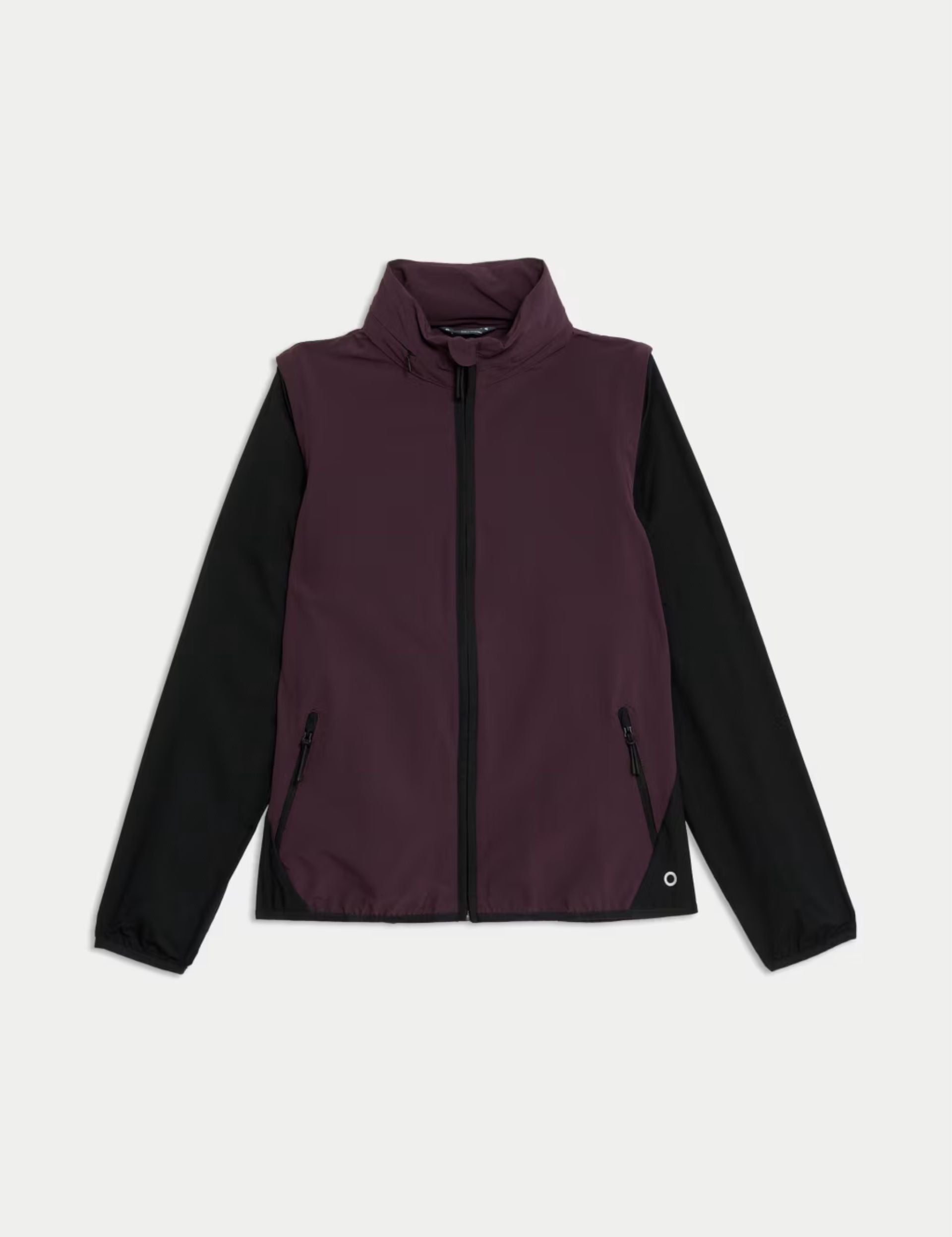 Stormwear Convertible Sports Jacket - Lightweight Waterproof Windbreaker for Running, Hiking & Outdoor Activities (Blackberry)