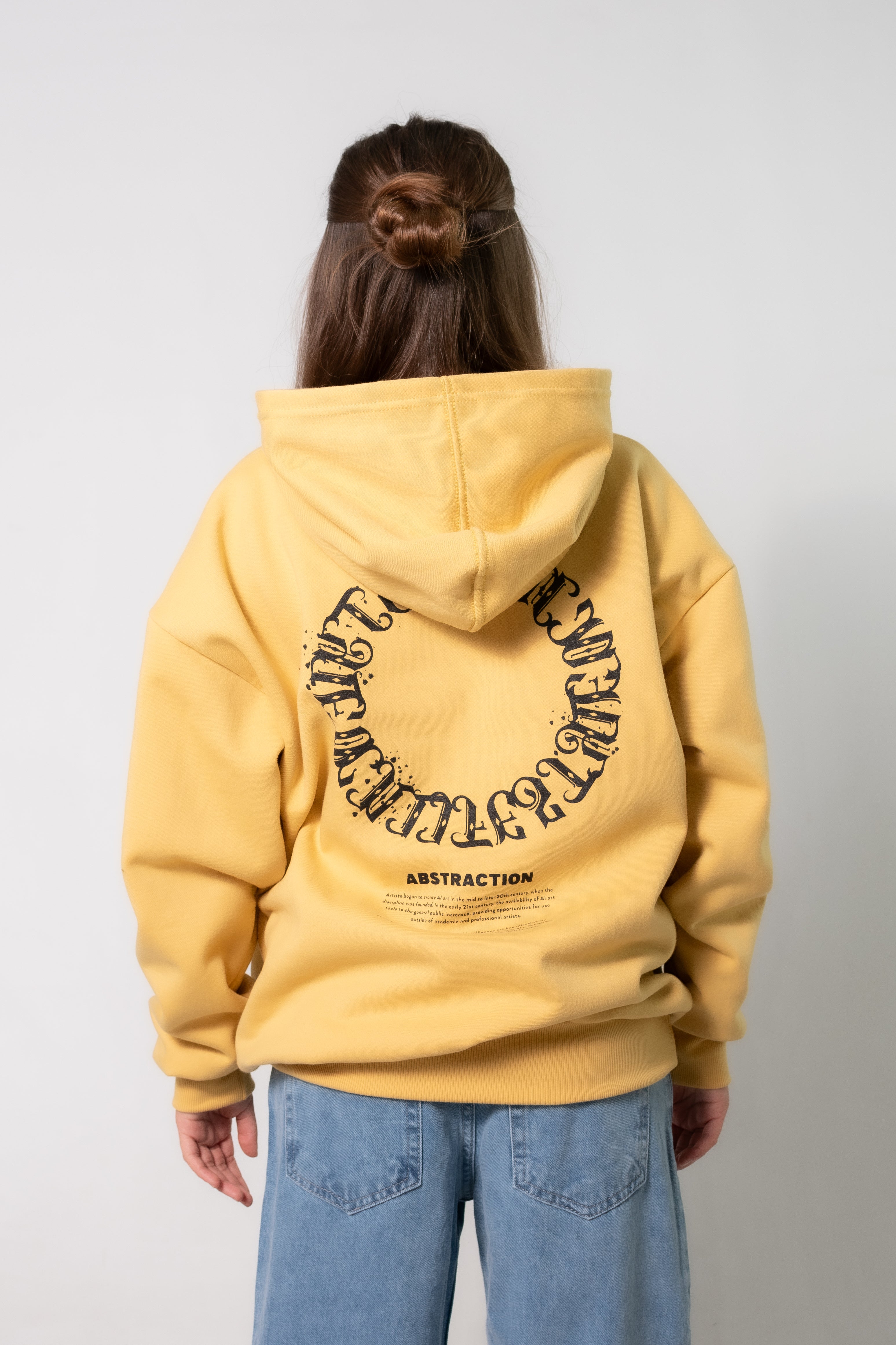 Gothic Wave Yellow V1 Kids Hoodie - Trendy Streetwear for Boys & Girls - Perfect for Casual Wear, School, and Outdoor Activities