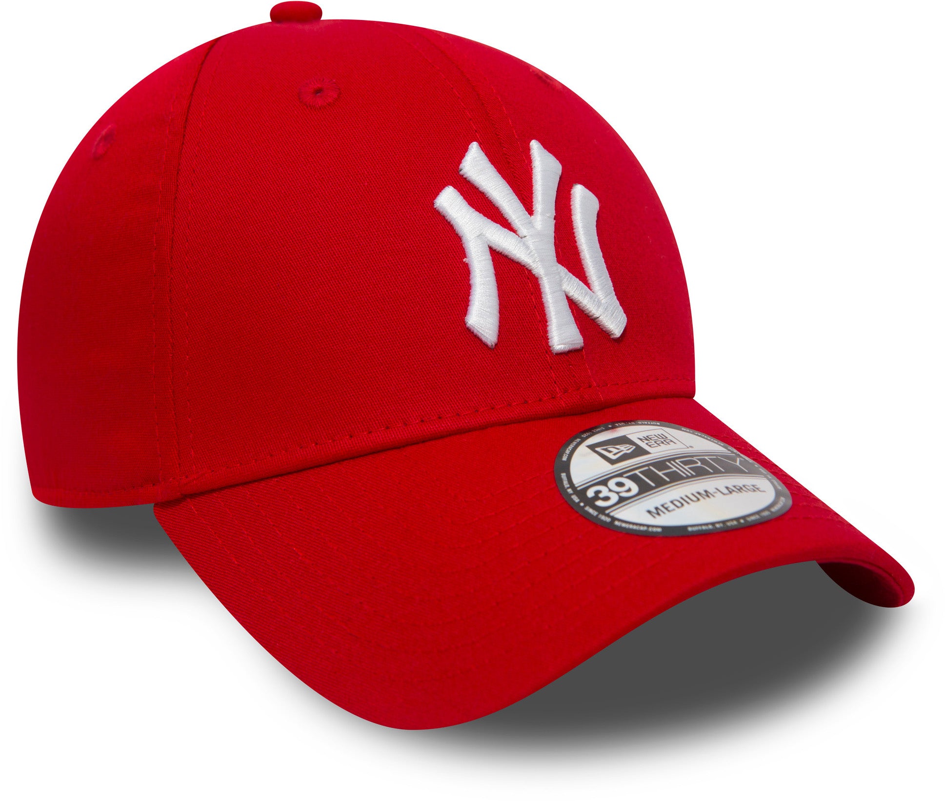 New York Yankees New Era 39Thirty League Basic Red Stretch Baseball Cap for Men - Adjustable Fitted MLB Hat for Baseball Games, Casual Wear & Fan Gear