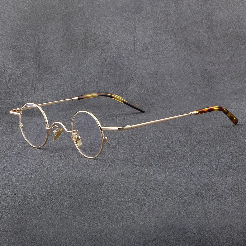 CCspace Unisex Full Rim Round Titanium Eyeglasses 56948 - Lightweight & Durable Frame for Men & Women - Perfect for Reading, Work & Everyday Use