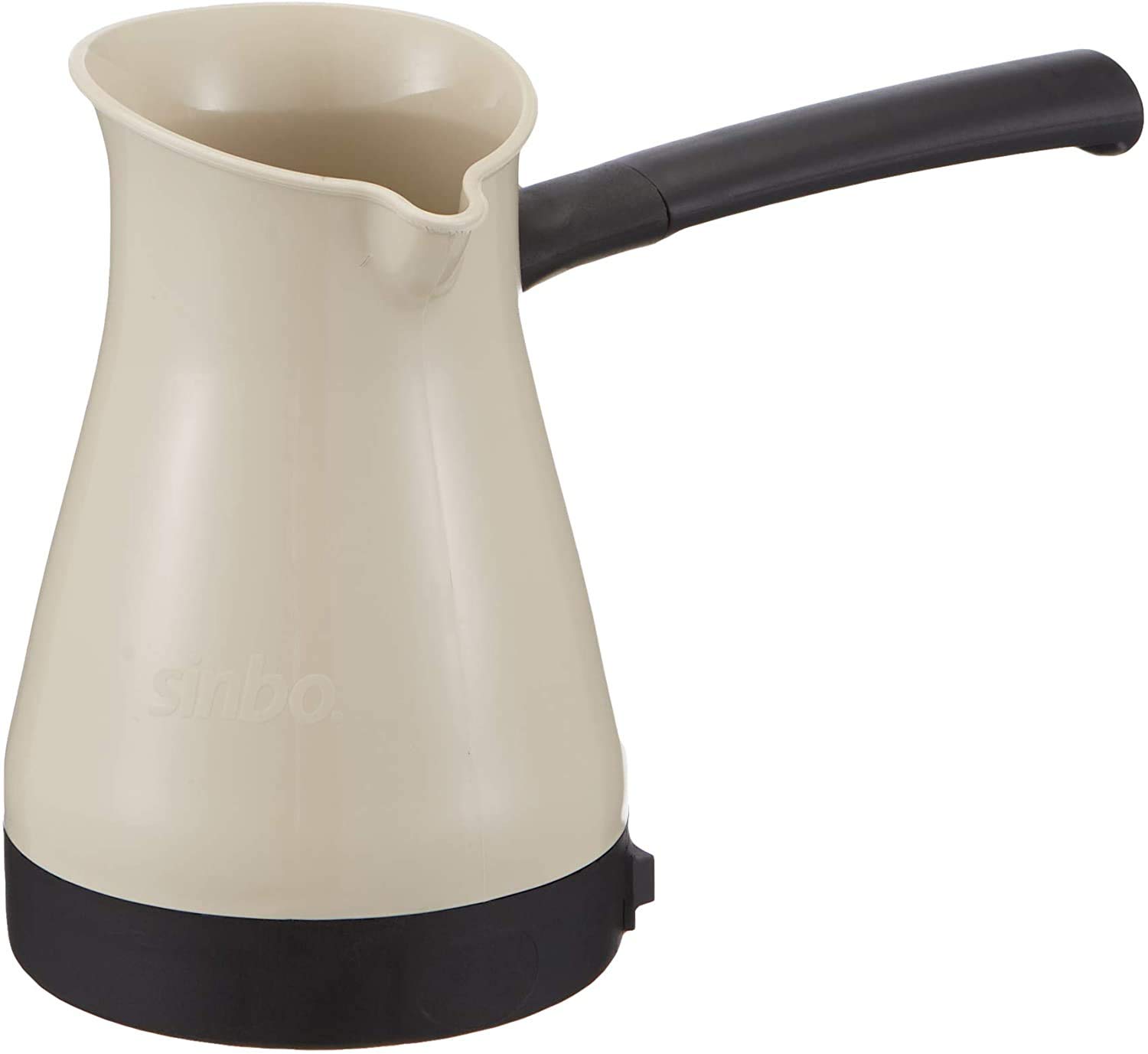 Premium SCM 2951 Greek Turkish Coffee Maker - 0.4L Electric Briki Ibrik Pot (Beige) | Authentic Stovetop & Electric Coffee Brewing for Home, Office & Traditional Ceremonies