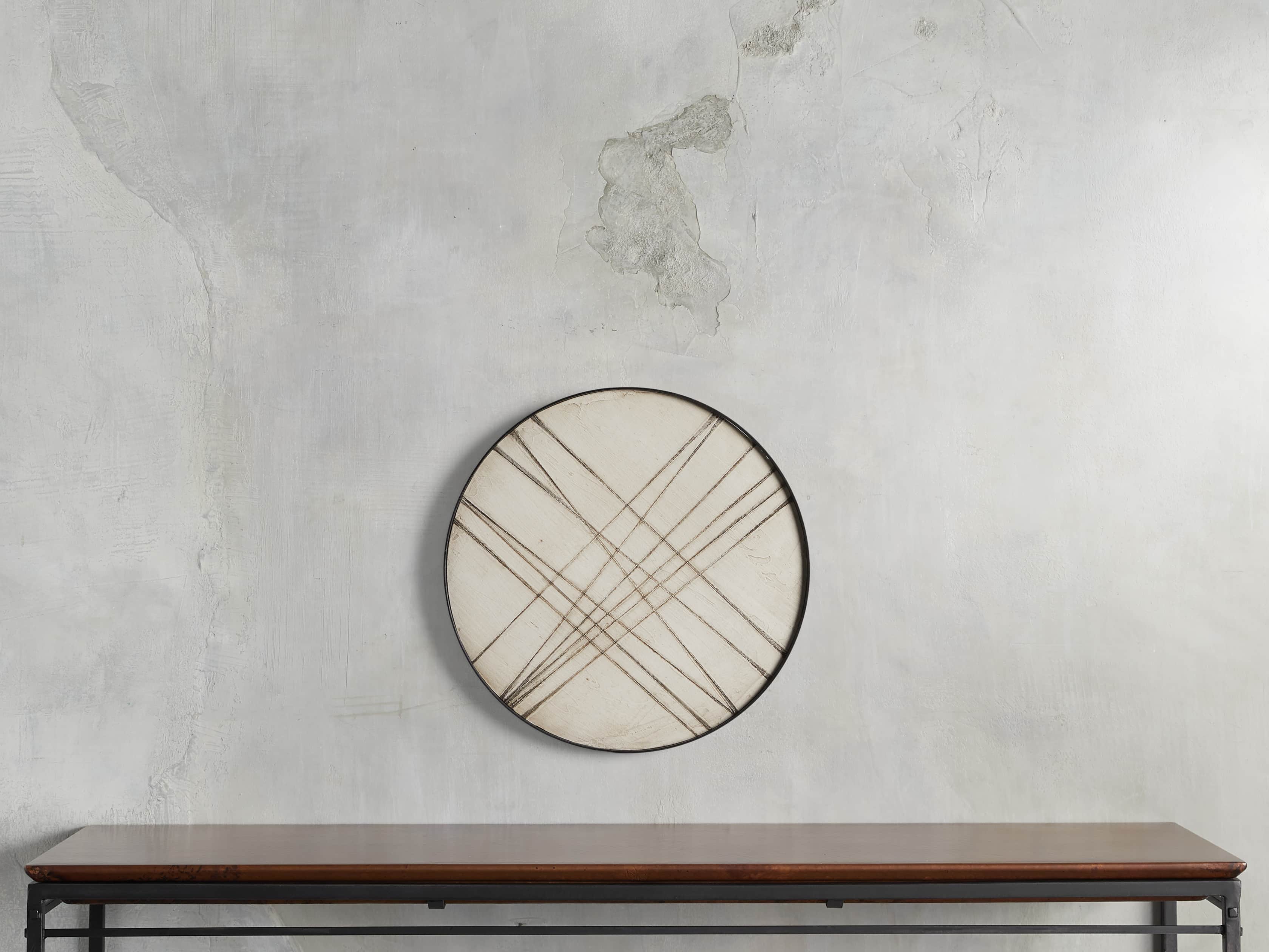 Criss Cross Wall Art Decor - Modern Geometric Metal Wall Sculpture for Living Room, Bedroom & Office - Unique Home & Interior Design