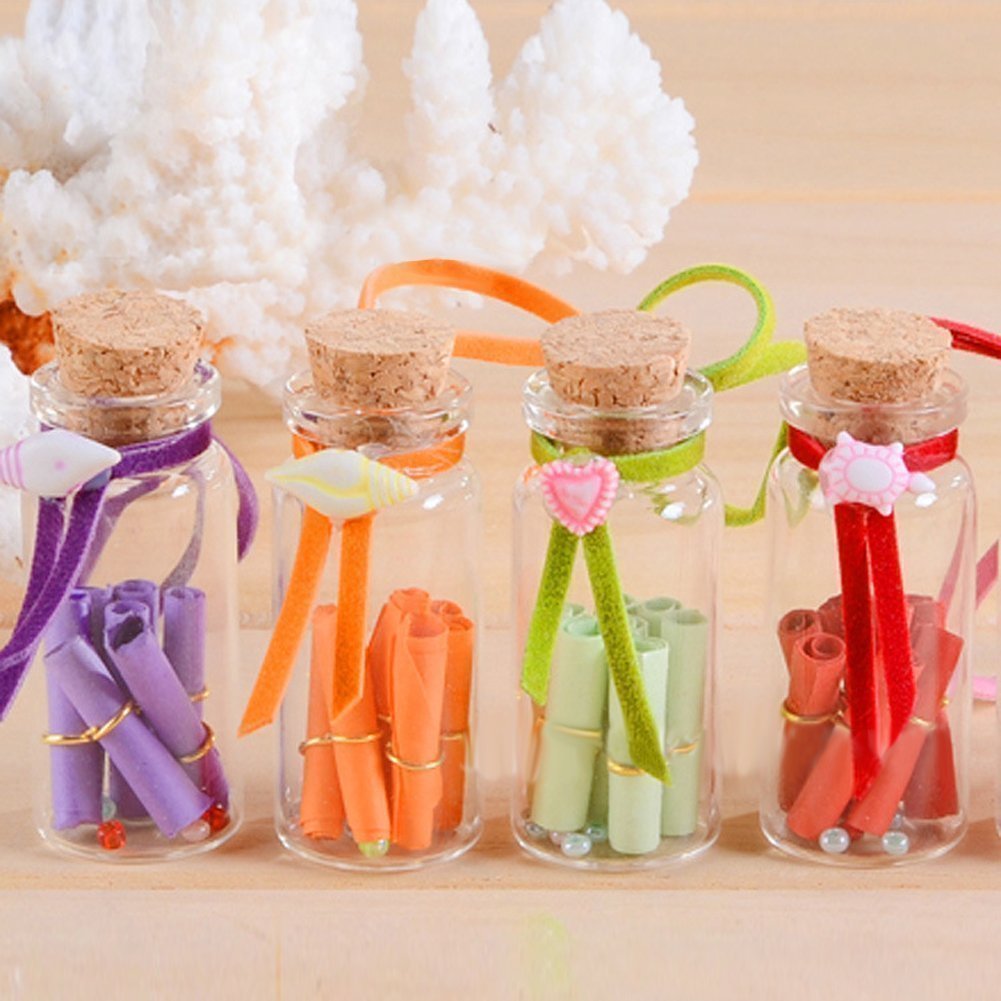24pcs 10ml Clear Glass Jars with Cork Stoppers - Small Glass Bottles for DIY Crafts, Home Decor, Wedding Favors & Party Supplies - Perfect for Essential Oils, Spices, Beads Storage & Gift Packaging