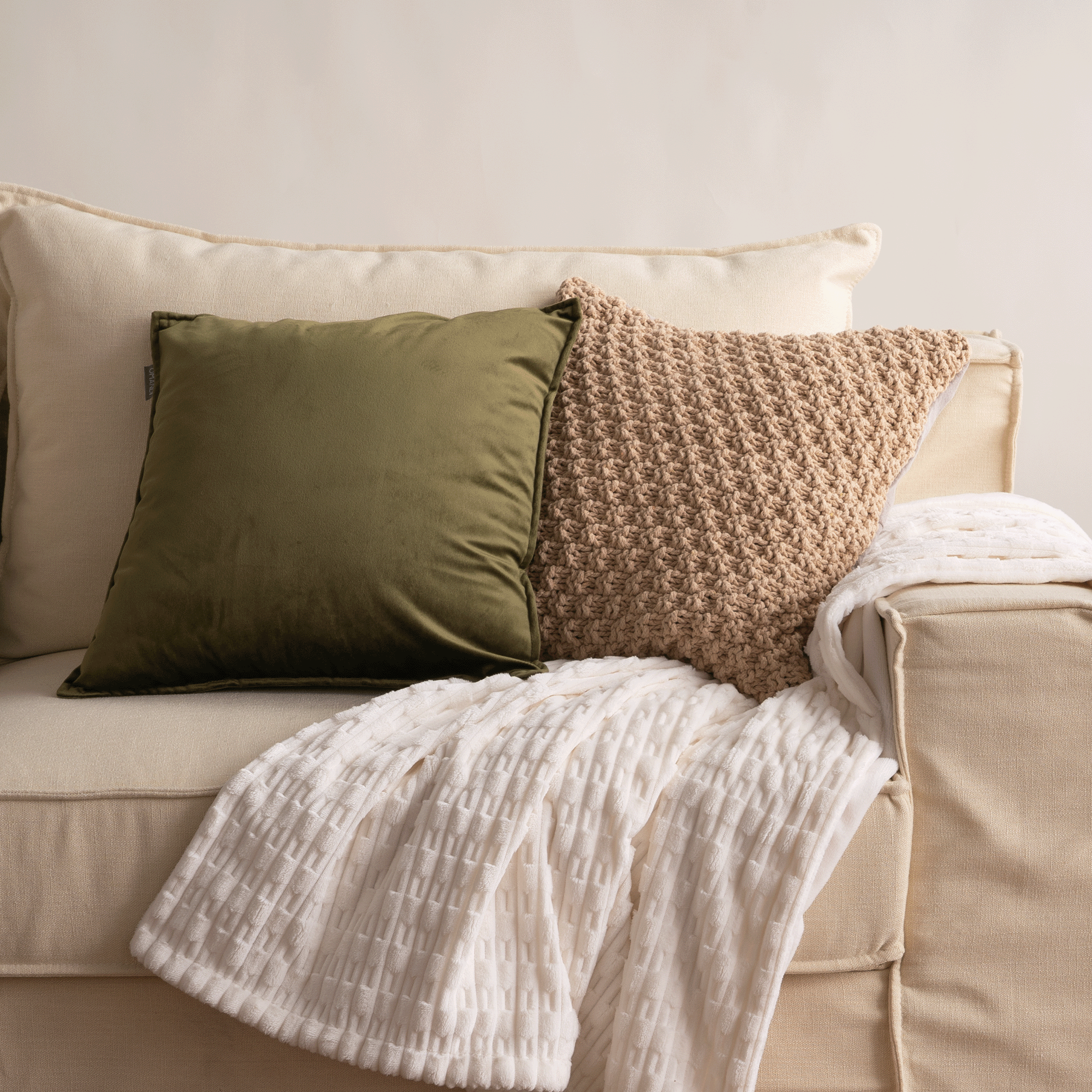 Handmade Boho Cushion Cover - Soft Cotton Pillow Case for Sofa, Bed, or Chair - Perfect for Home Decor, Living Room, and Bedroom Styling