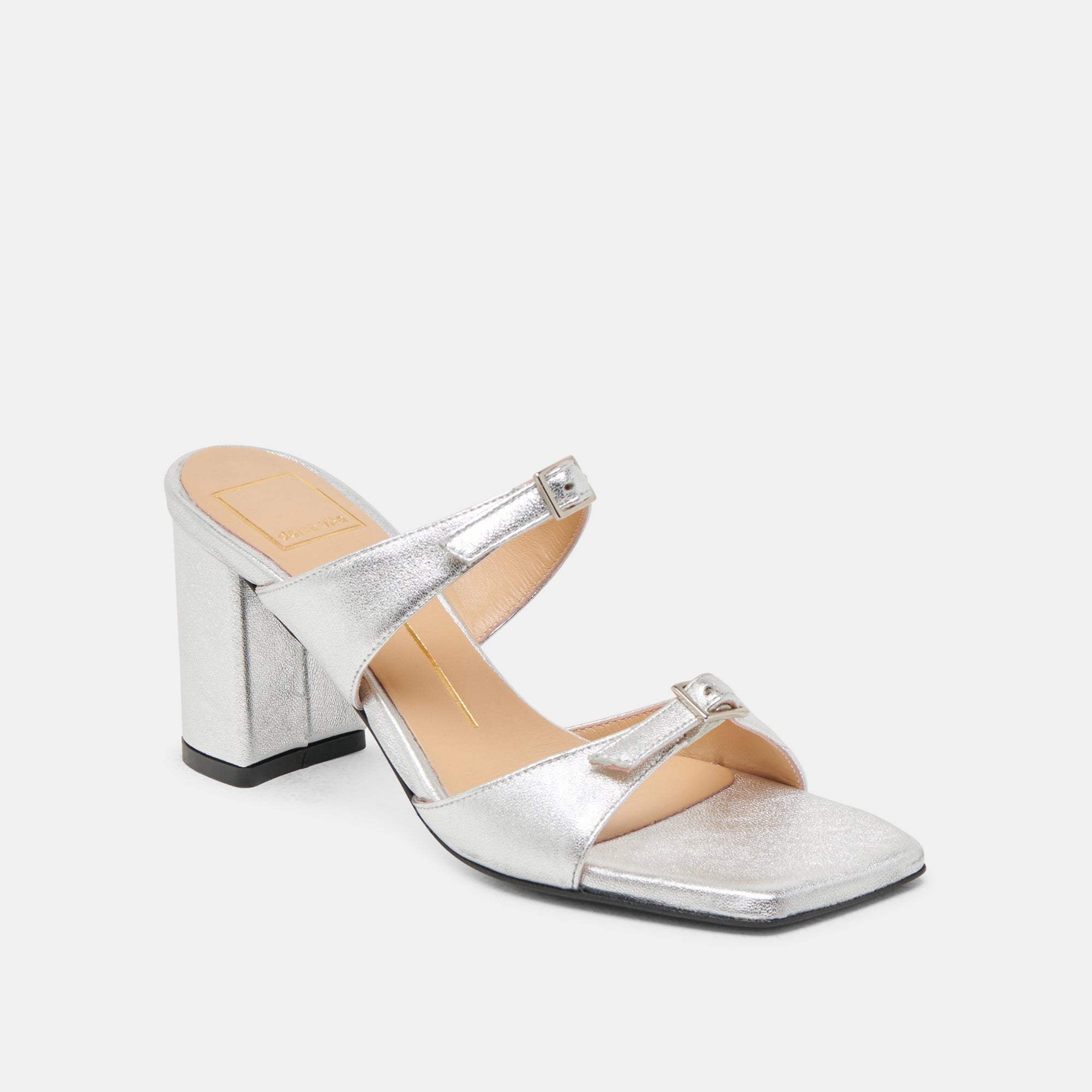 Shane Silver Metallic Leather Heels for Women - Elegant High Heel Pumps for Parties, Weddings & Evening Events