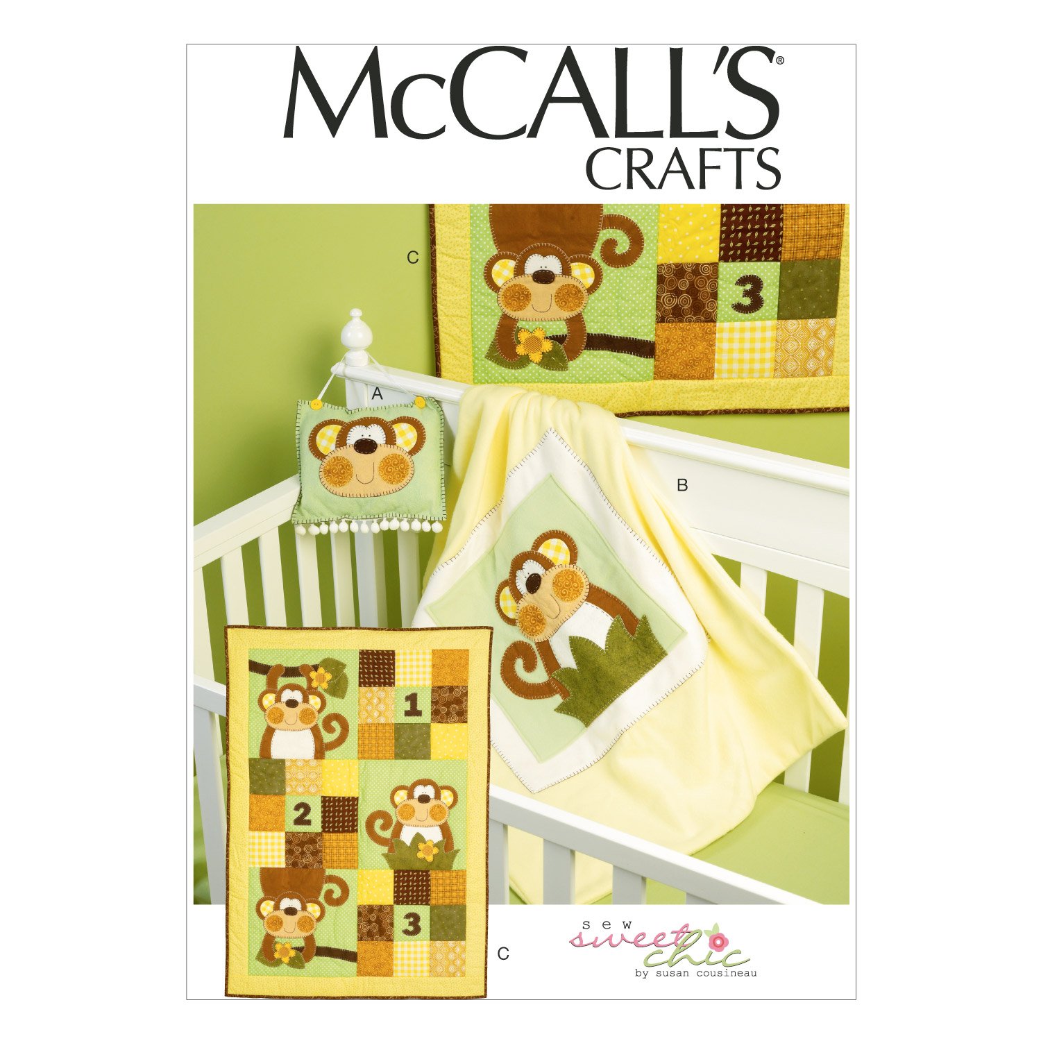 McCall Pattern Company M6939 Door Hanging Blanket & Quilt - One Size Home Decor for Bedroom, Living Room, Nursery & Seasonal Doorway Decorations