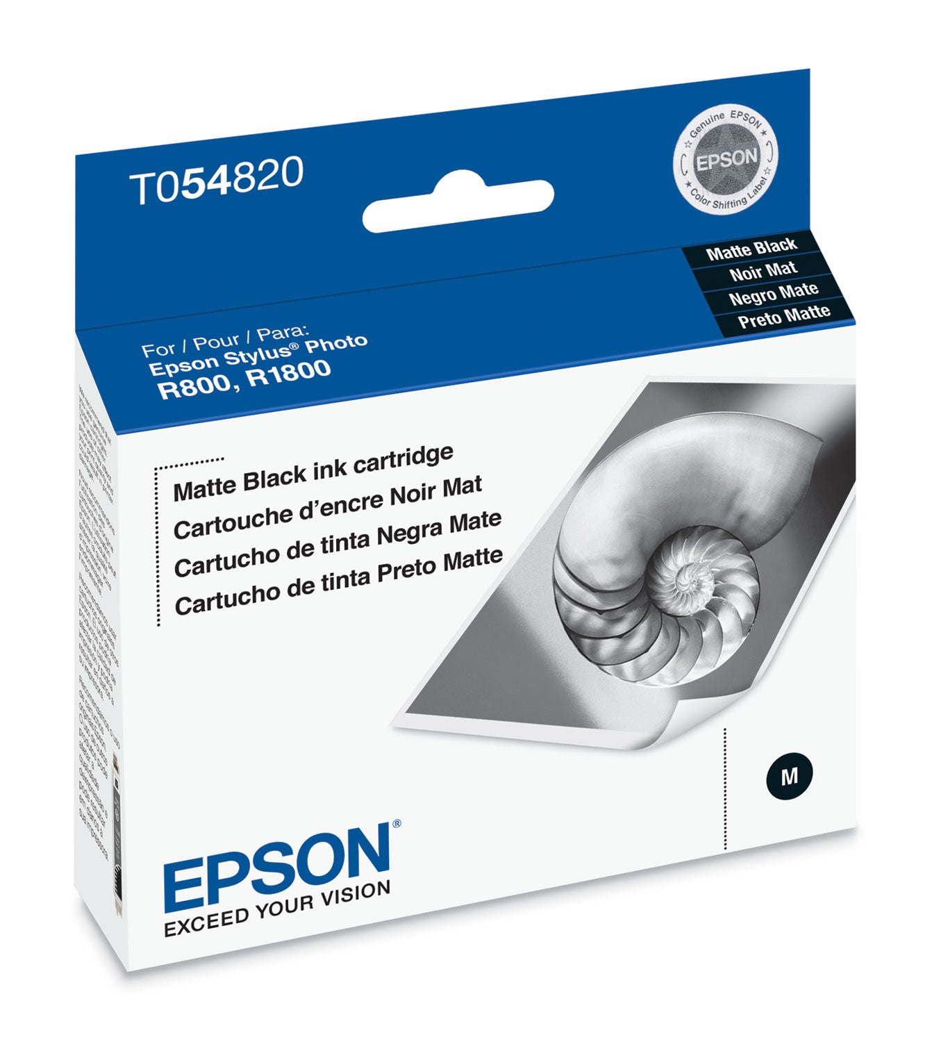 Epson T054820 Matte Black Ink Cartridge for R800/R1800 Printers - High-Quality Photo Printing & Professional Documents