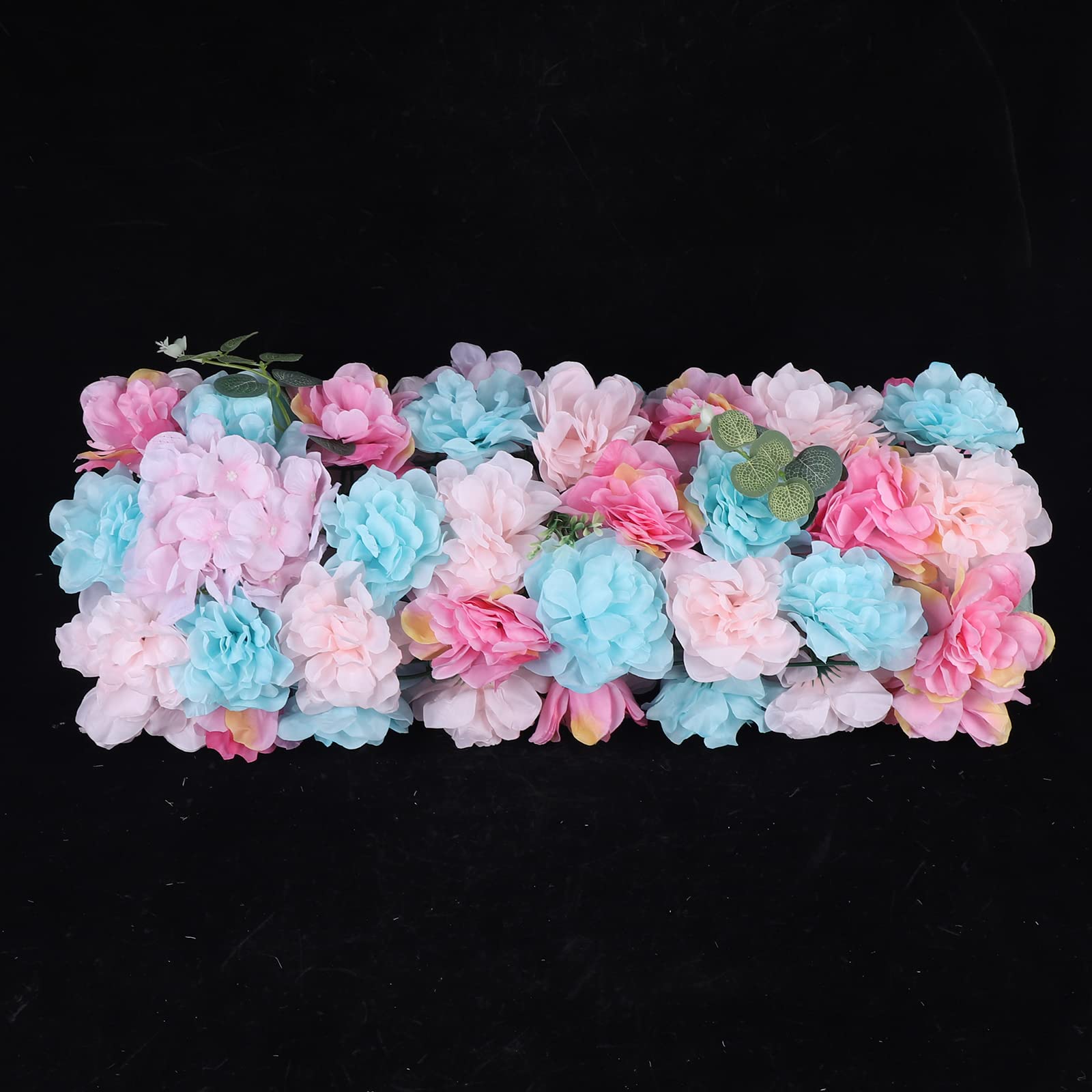 12 Pcs Artificial Rose Flower Wall Panels - 60x40cm Fake Floral Backdrop for Wedding, Party, Home Decor, Romantic Bouquet Wall Decoration | Perfect for Photo Booth, Baby Shower & Event Backgrounds
