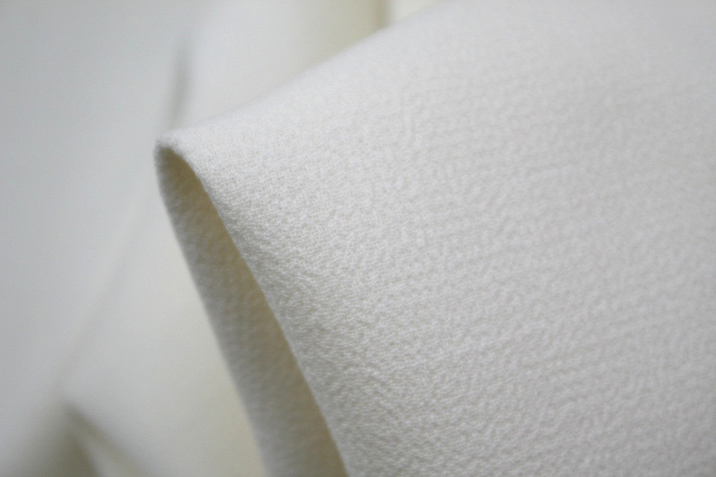 Bianco Double Crepe Fabric - Premium Quality Stretch Crepe for Dresses, Blouses & Formal Wear - Perfect for Evening Gowns, Bridal Attire & Special Occasions