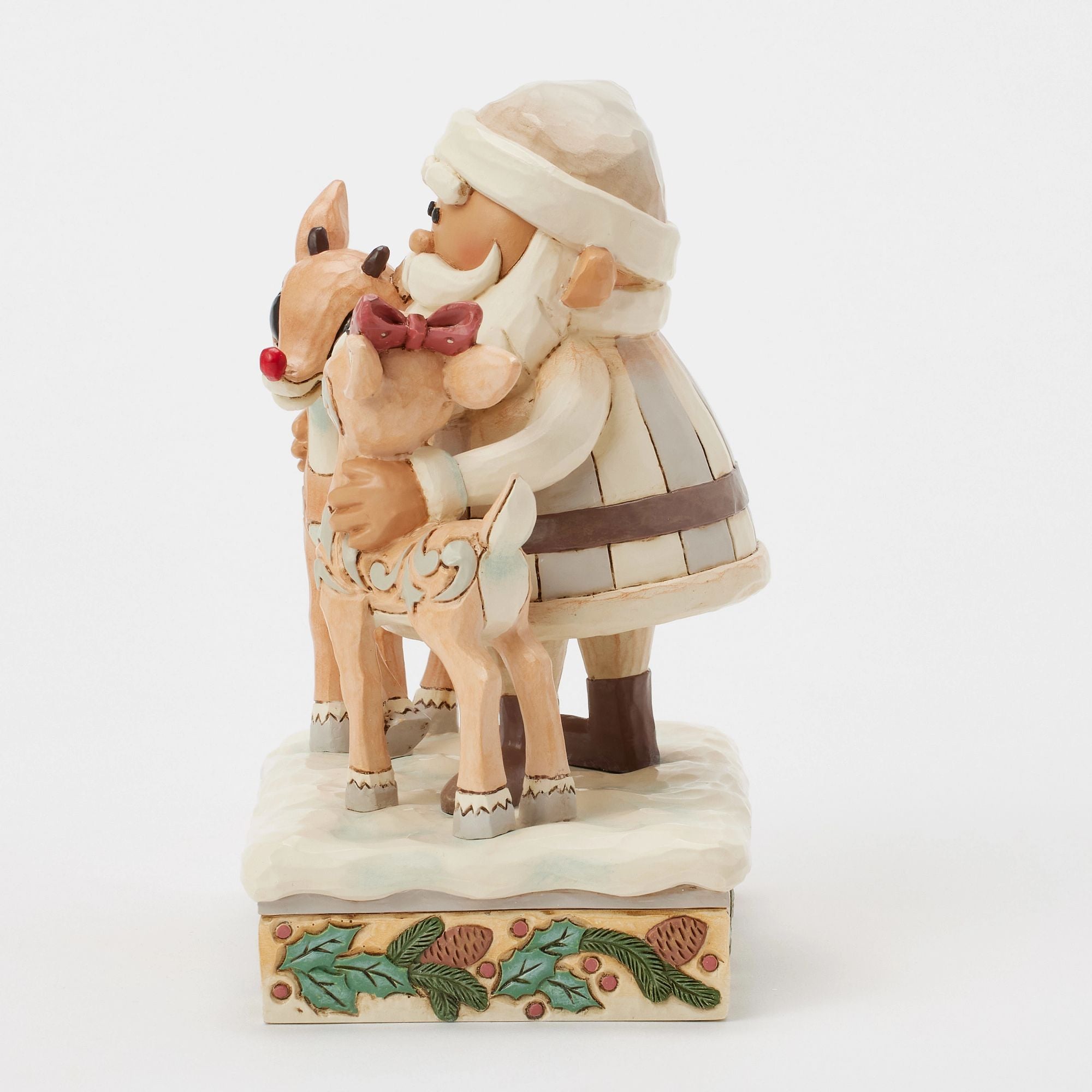 Woodland Santa with Reindeers - Christmas Decoration for Home, Office & Outdoor Holiday Decor - Perfect for Tree Topper, Mantel Display & Gift Giving